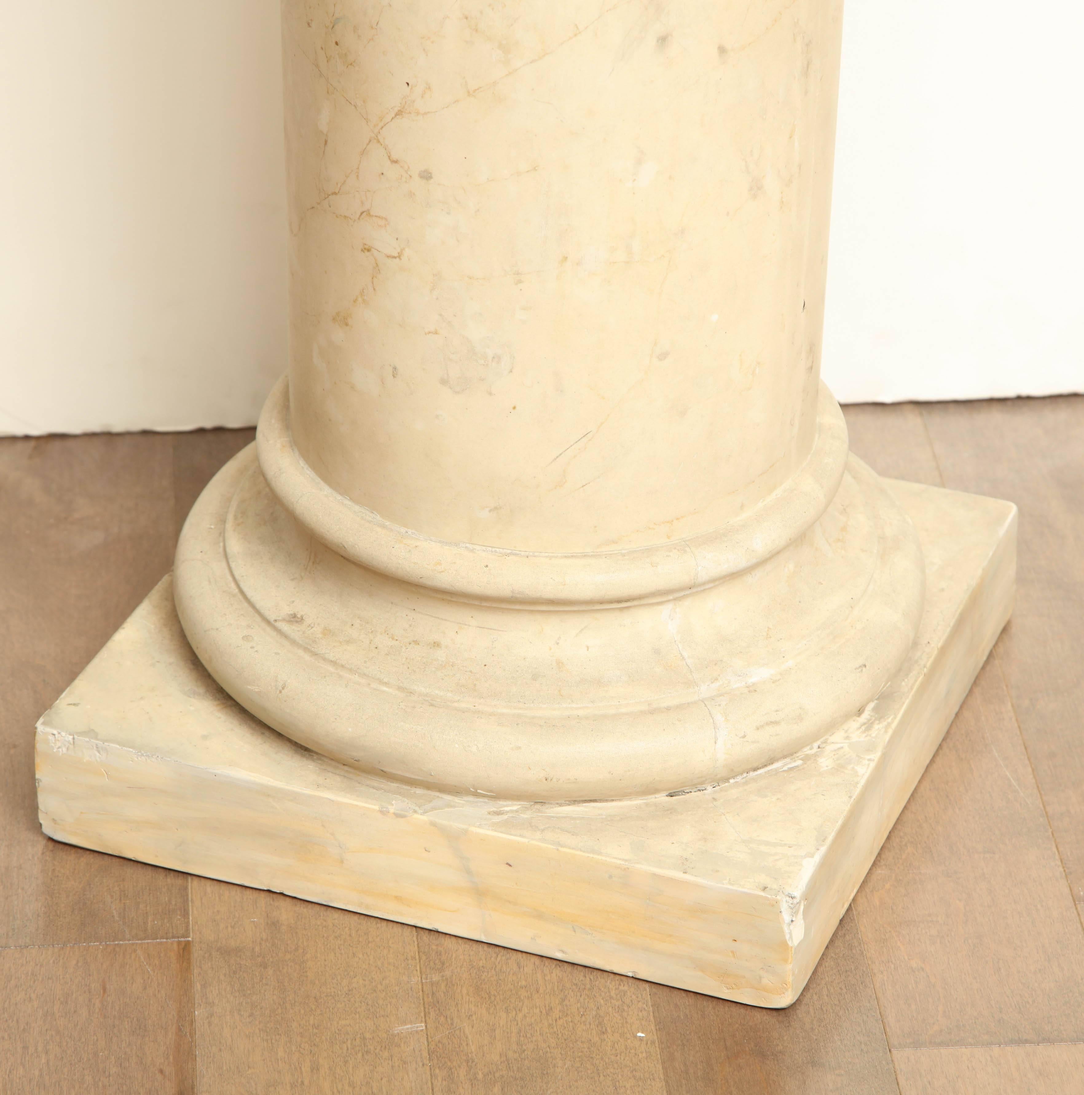 Early 20th Century English, Composition, Classical Column In Good Condition For Sale In New York, NY