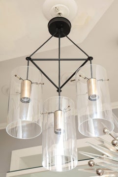 Quatro Tubular Acrylic Pendant Chandelier