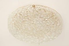 Vintage Kalmar Flush Mount Light Fixture with Bubble Glass