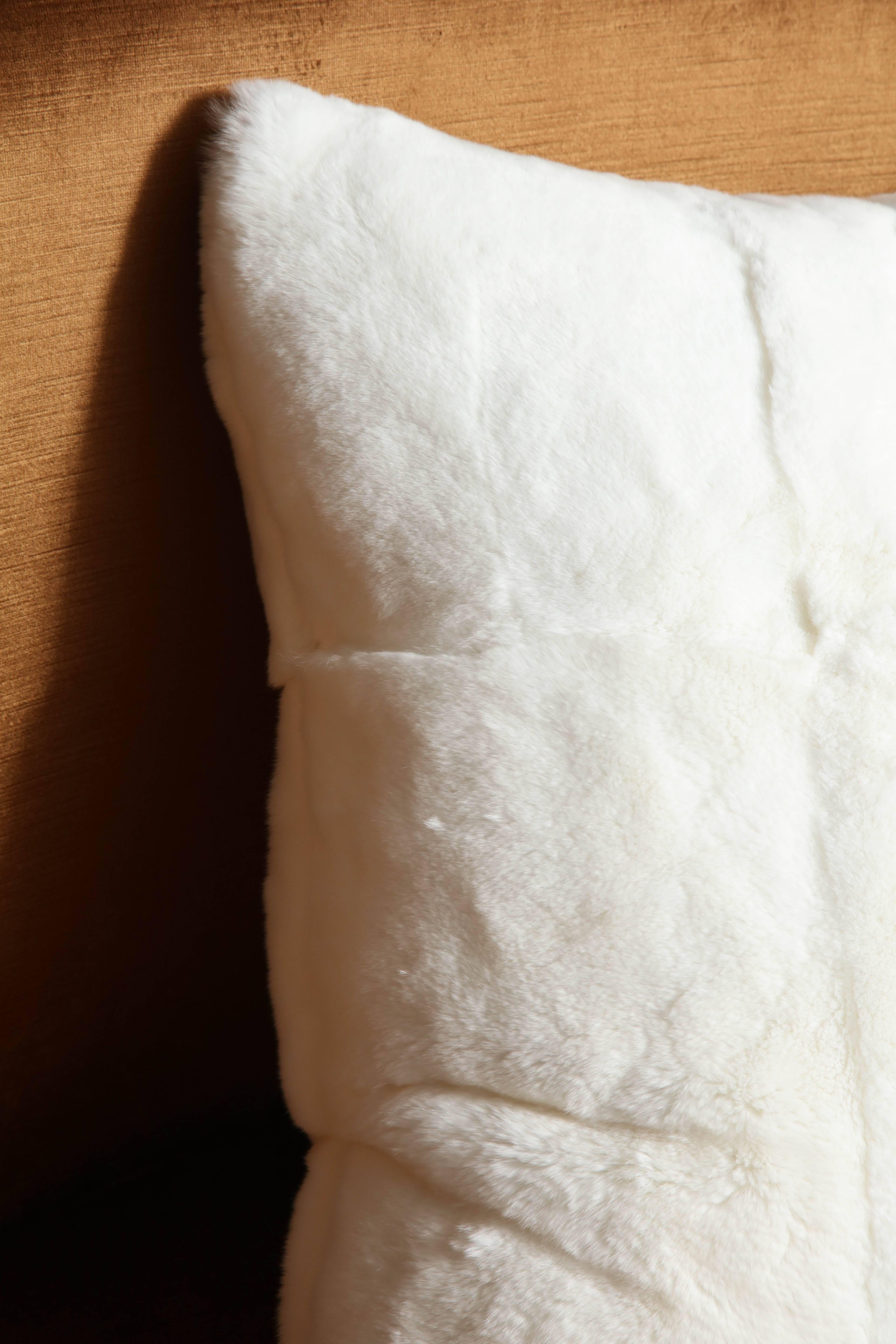 Fur Custom White Rabbit Pillow For Sale