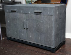 Slate Gray Color Shagreen Sideboard