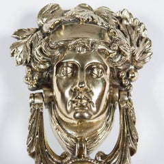 Victorian Brass Door Knocker Depicting Pomona