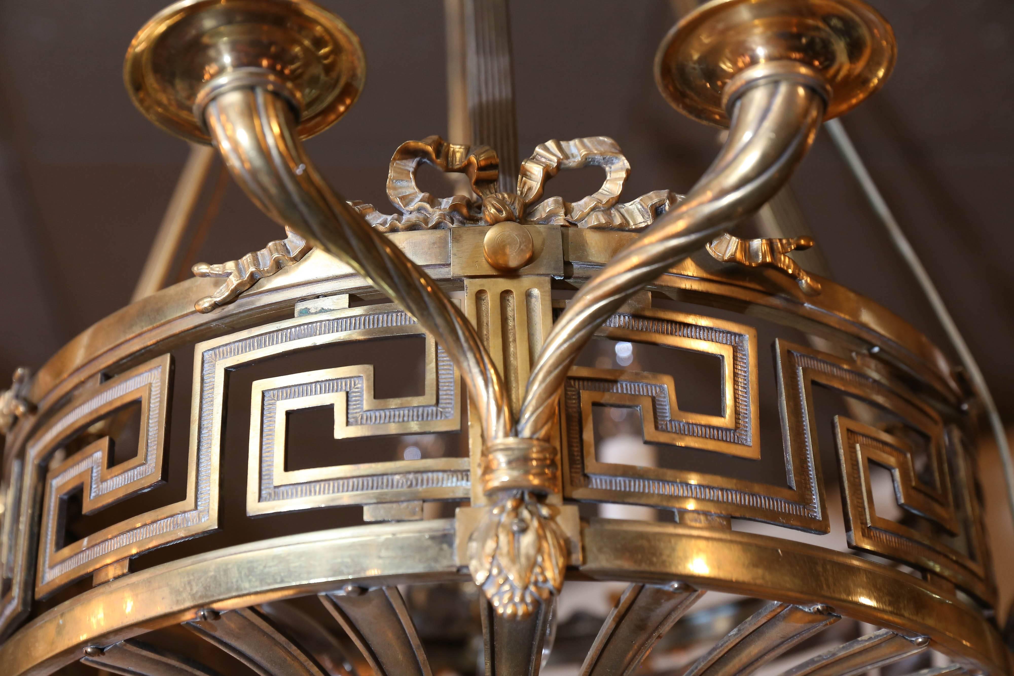 Antique Brass Empire Style Chandelier, 12 Lights 2