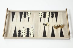 Shagreen Backgammon Game With Bronze Details