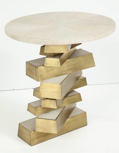 Shagreen and Bronze Side Table