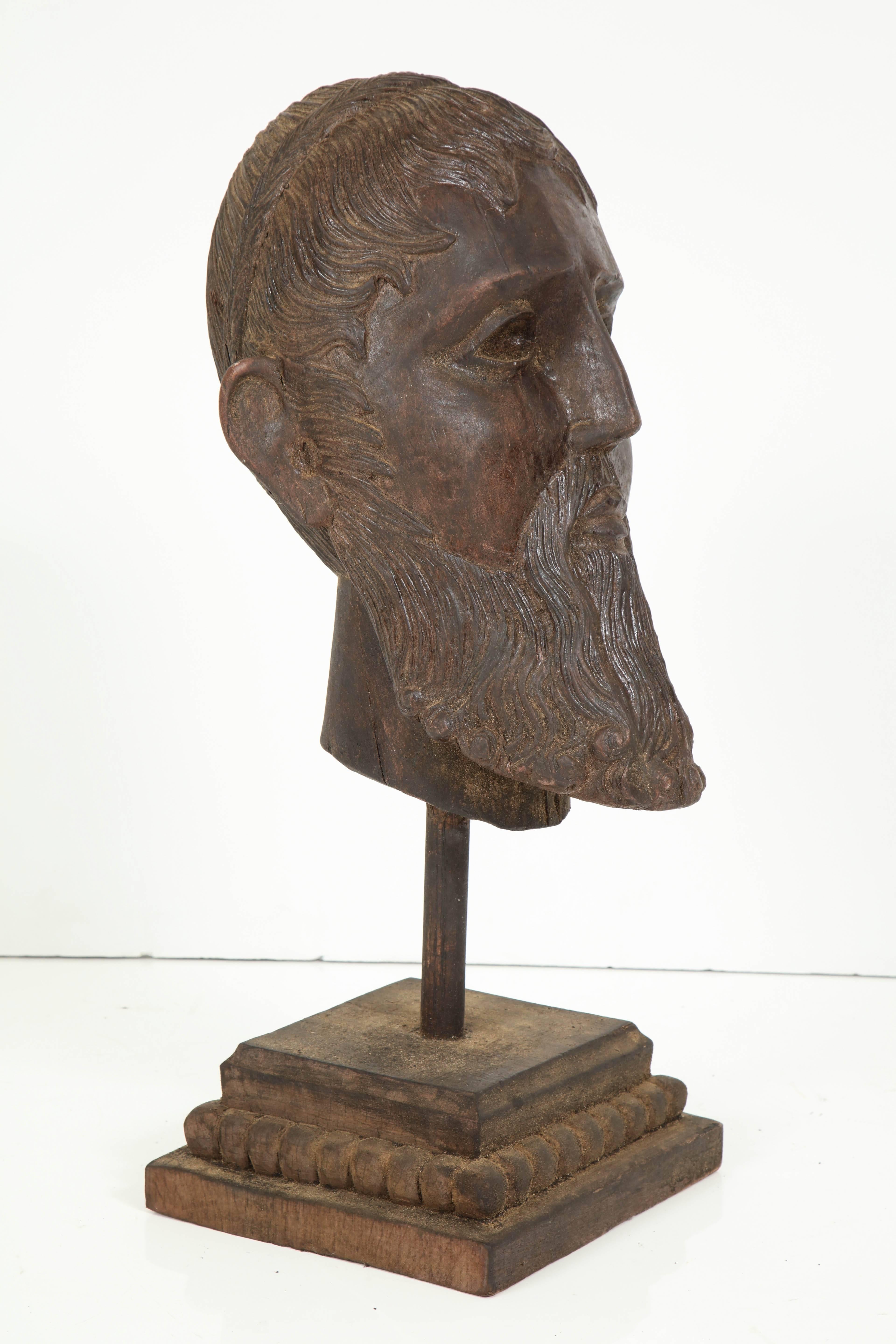 19th Century Greek Style Head Carving