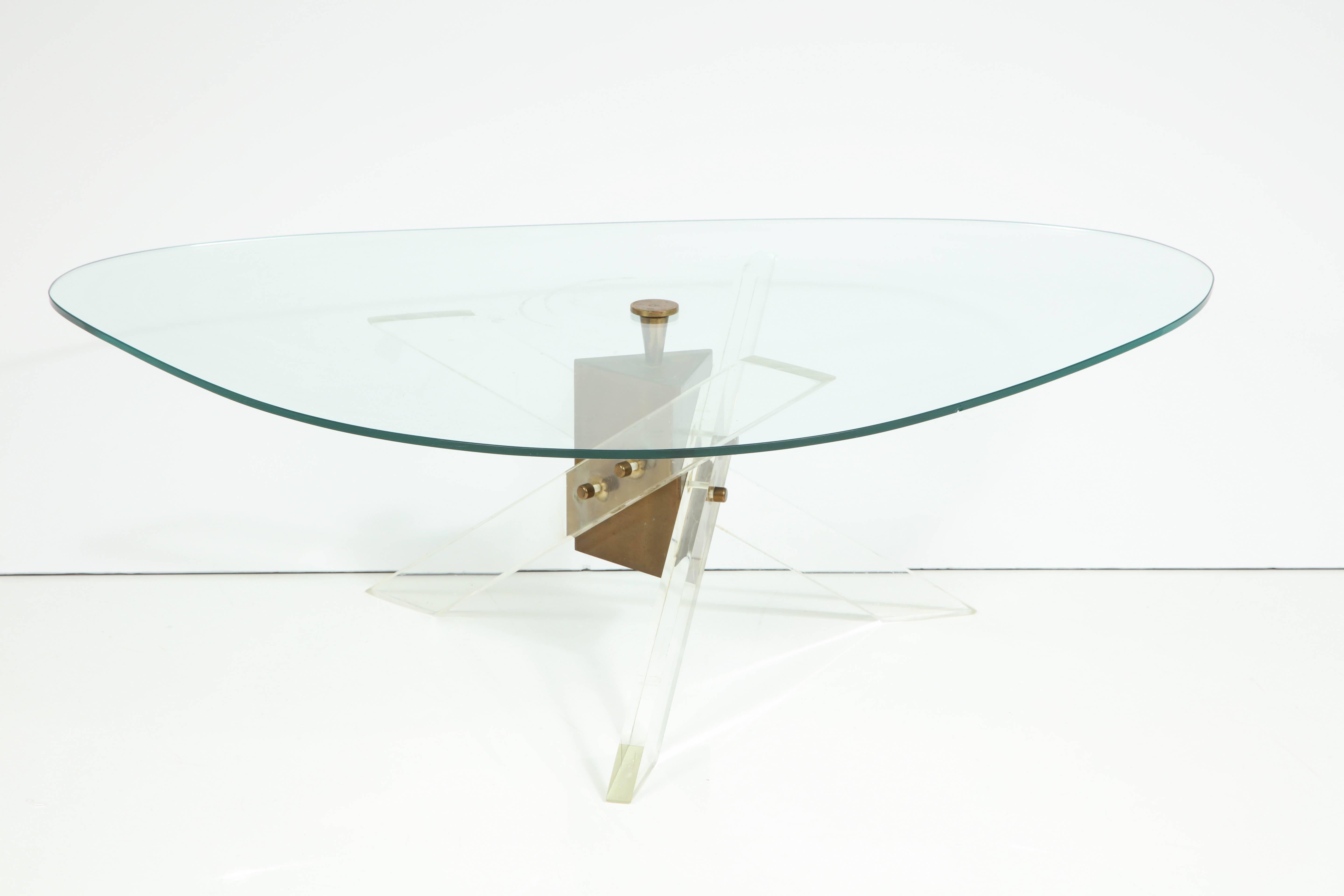 Manner of Hollis Jones Triangular Coffee Table For Sale 1