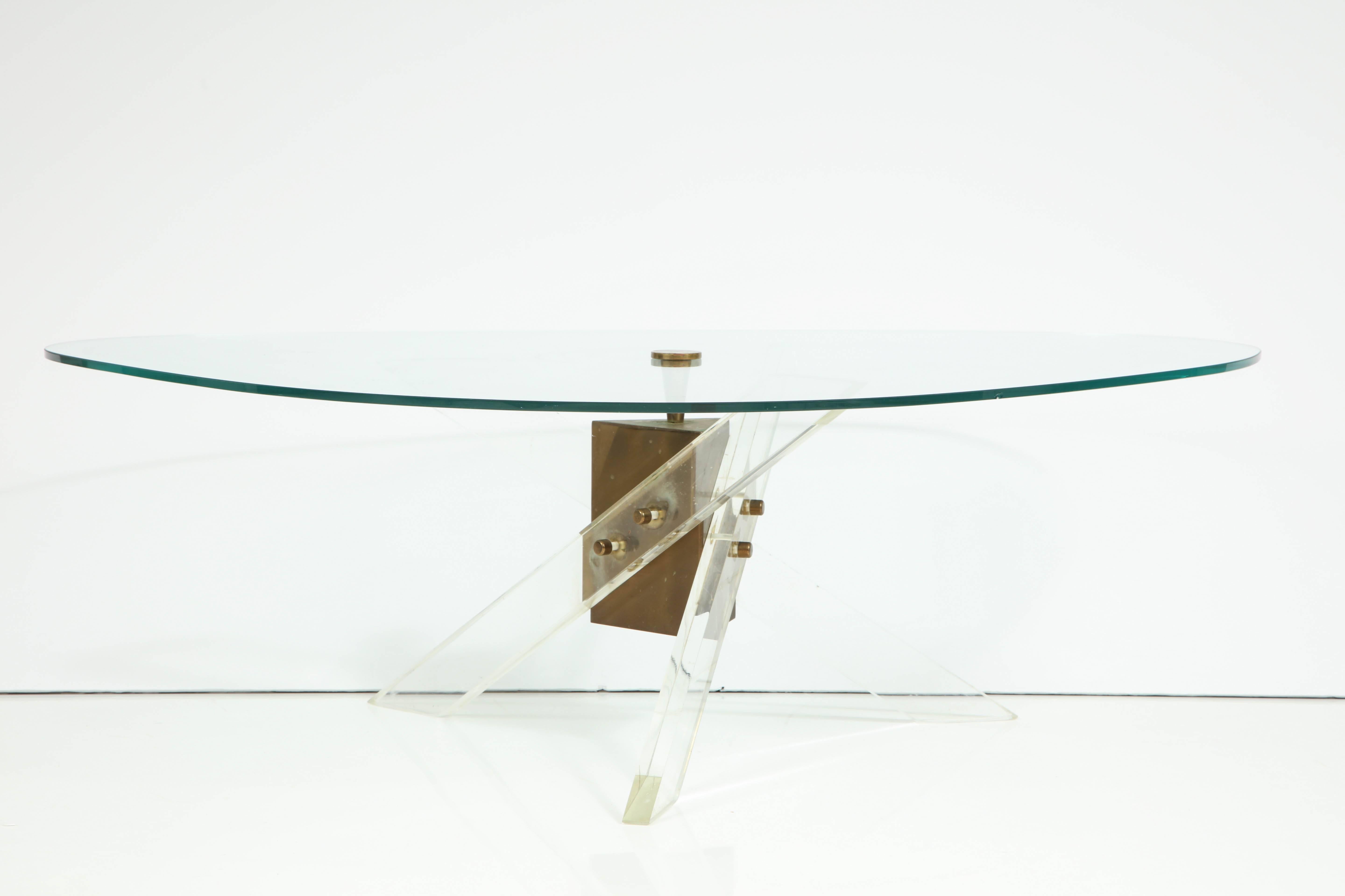 Manner of Hollis Jones Triangular Coffee Table For Sale 2
