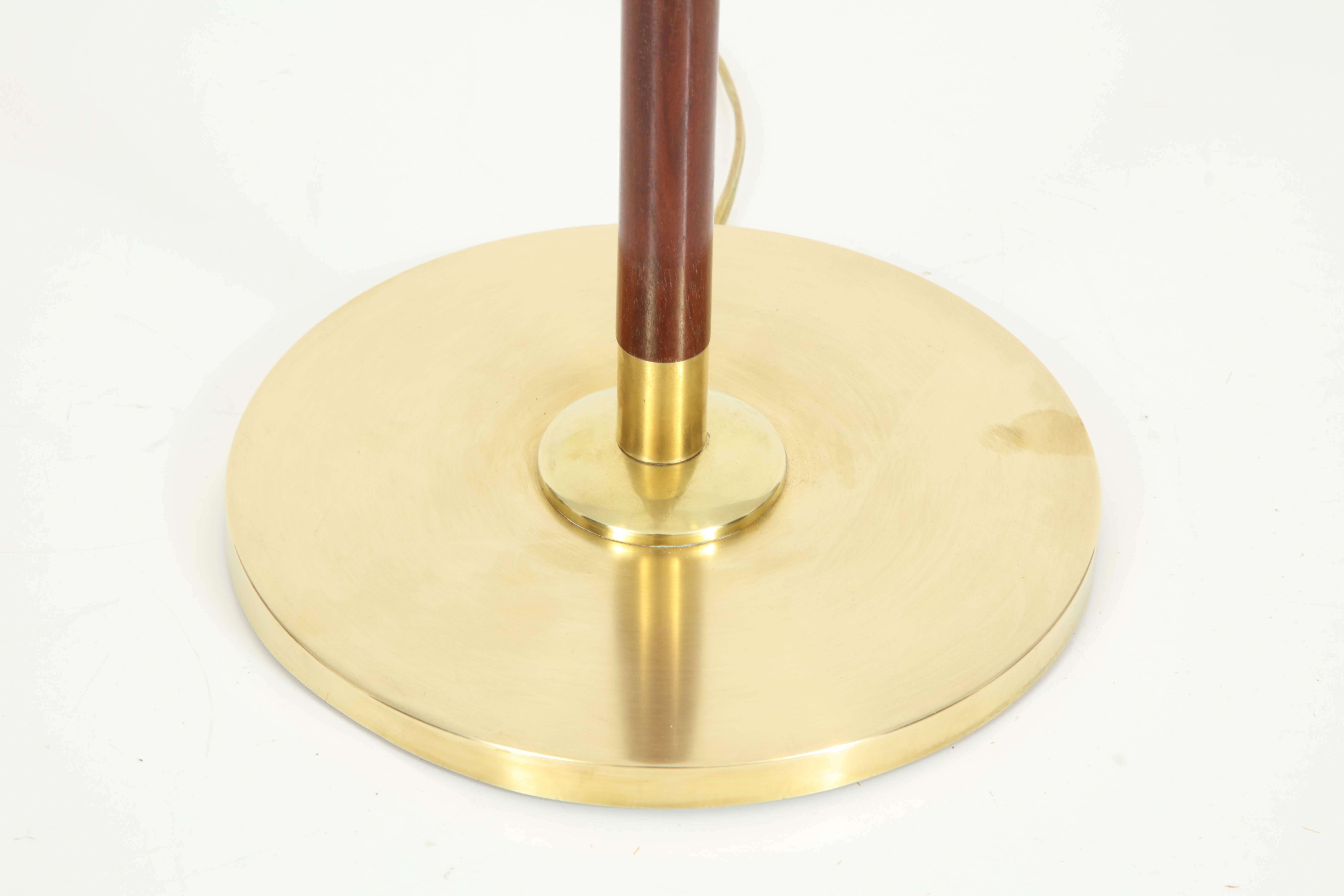 Danish Rosewood and Brass Floor Lamp by Fog & Mørup, circa 1960s 3