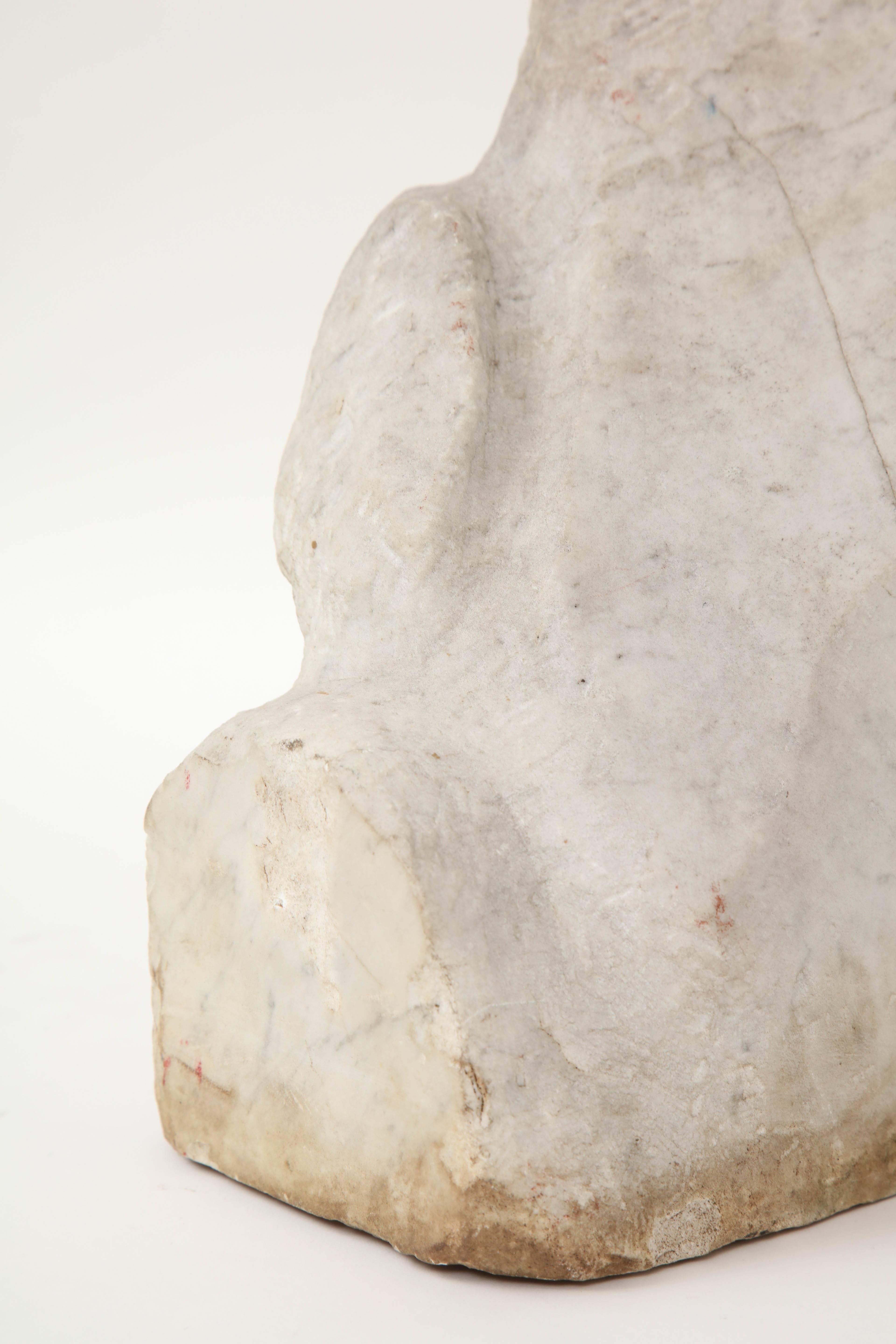 Vintage Mid-Century Marble Sculpture from France In Good Condition In West Hollywood, CA