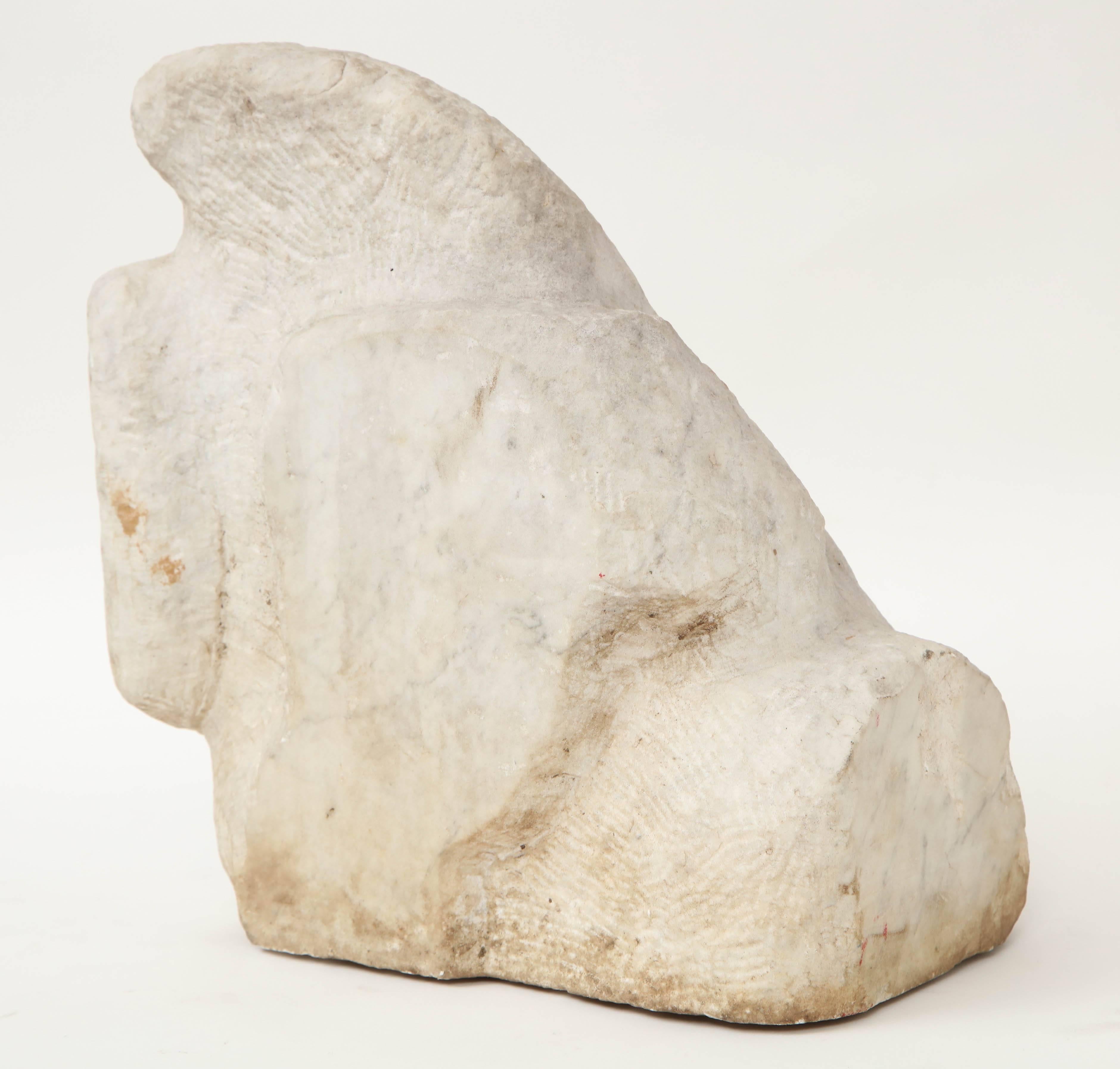 Vintage Mid-Century Marble Sculpture from France 1