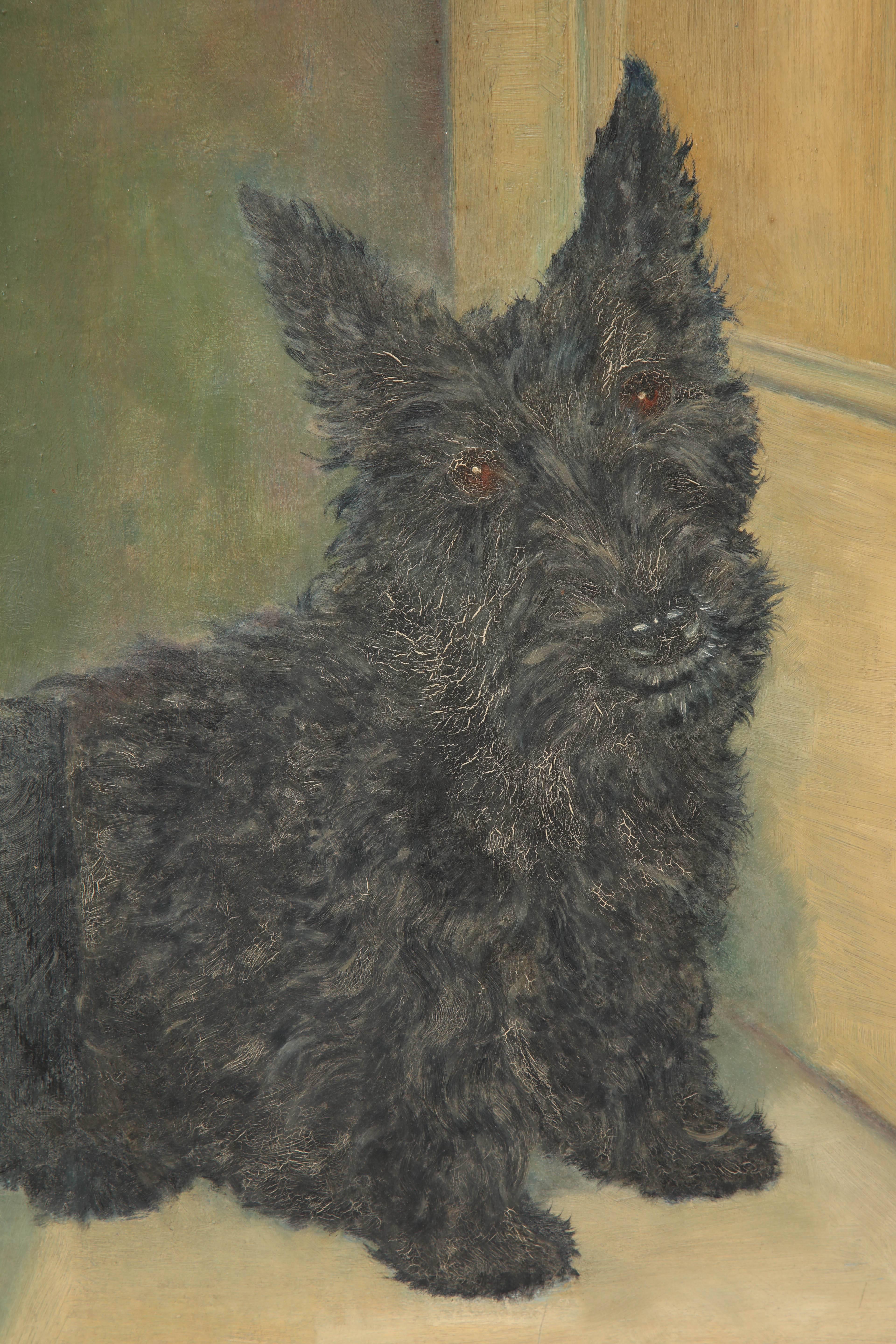 American Classical Scottie Painting For Sale