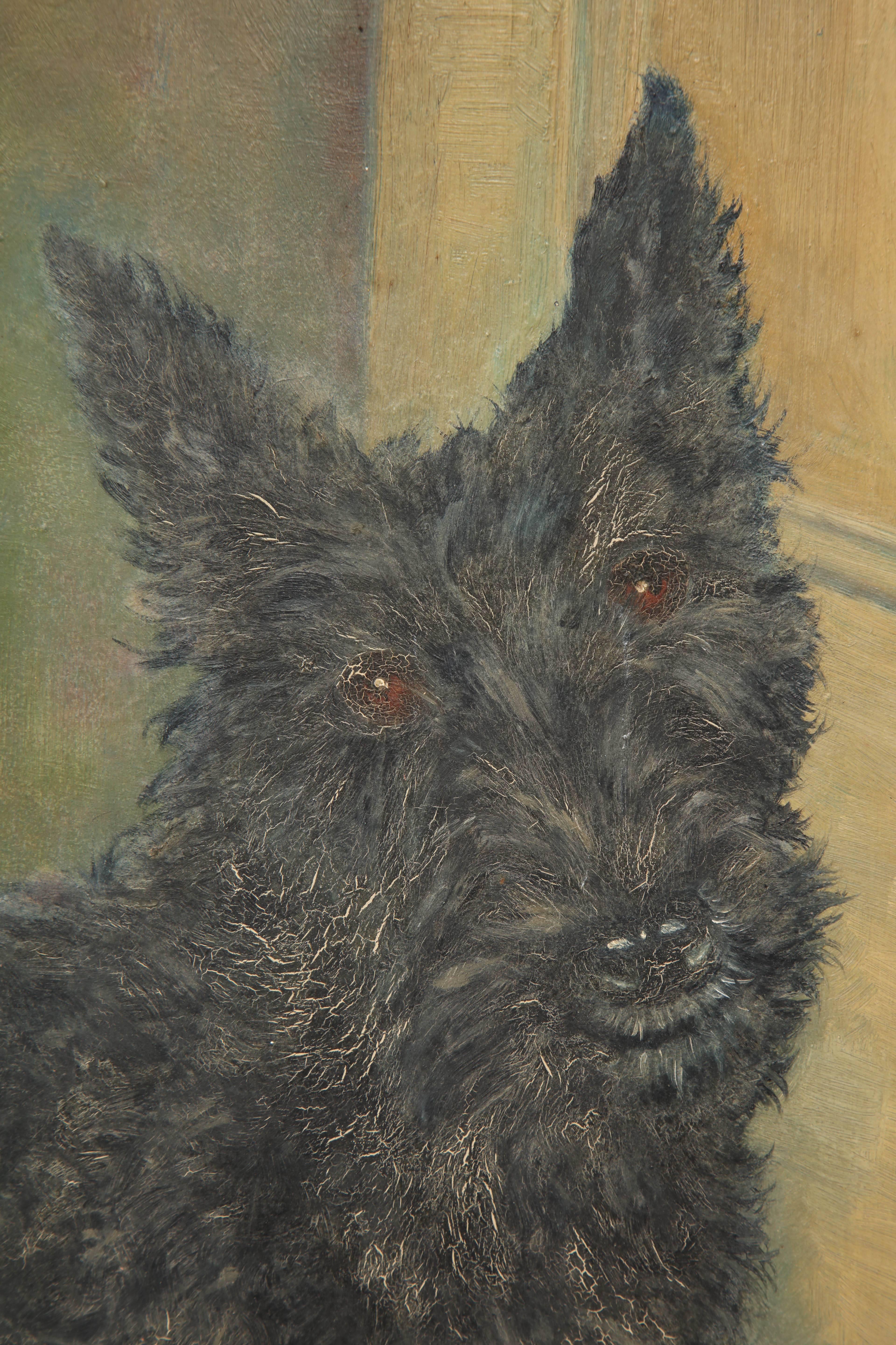 Scottie Painting In Good Condition For Sale In West Hollywood, CA