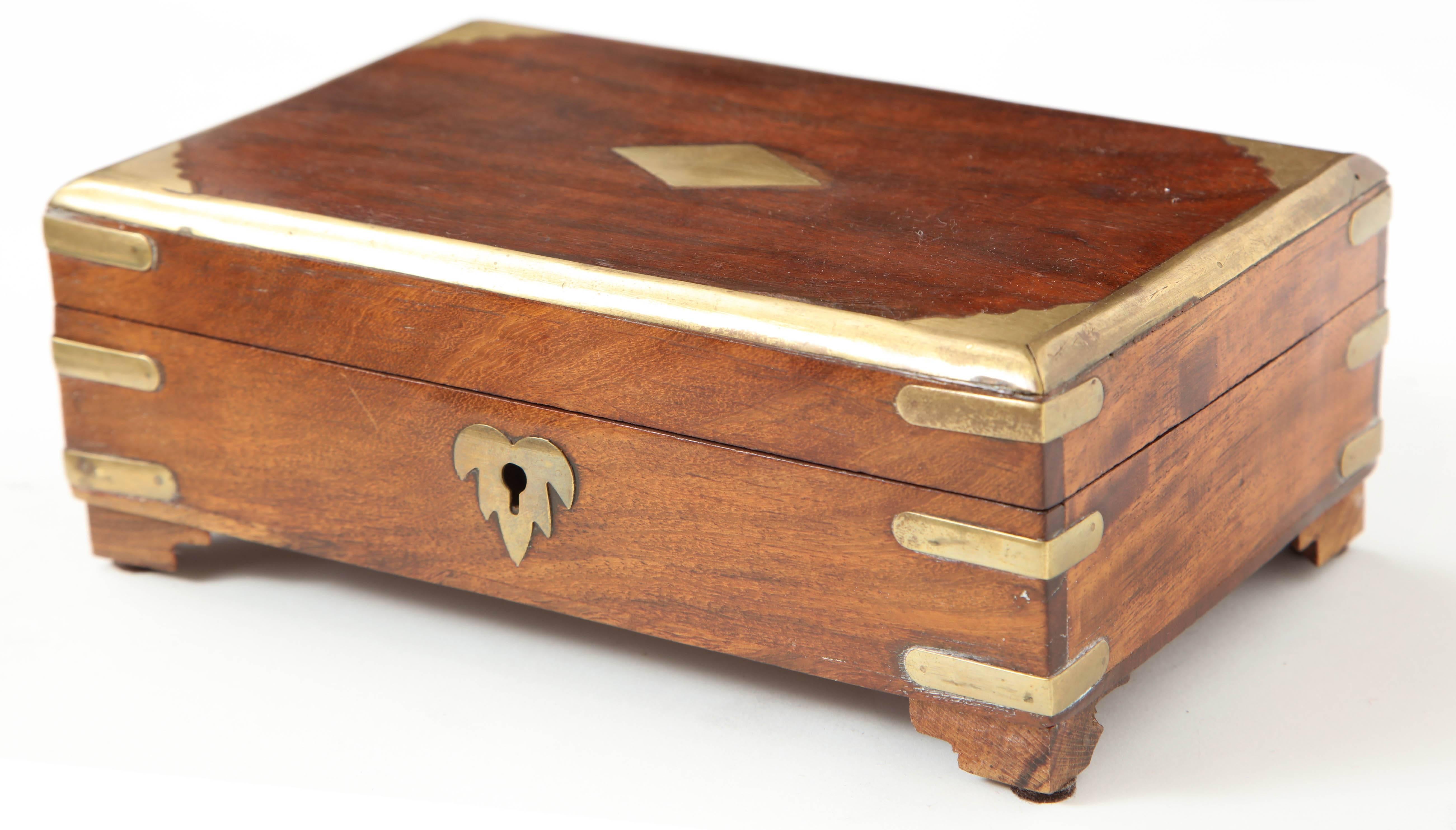 brass wood box