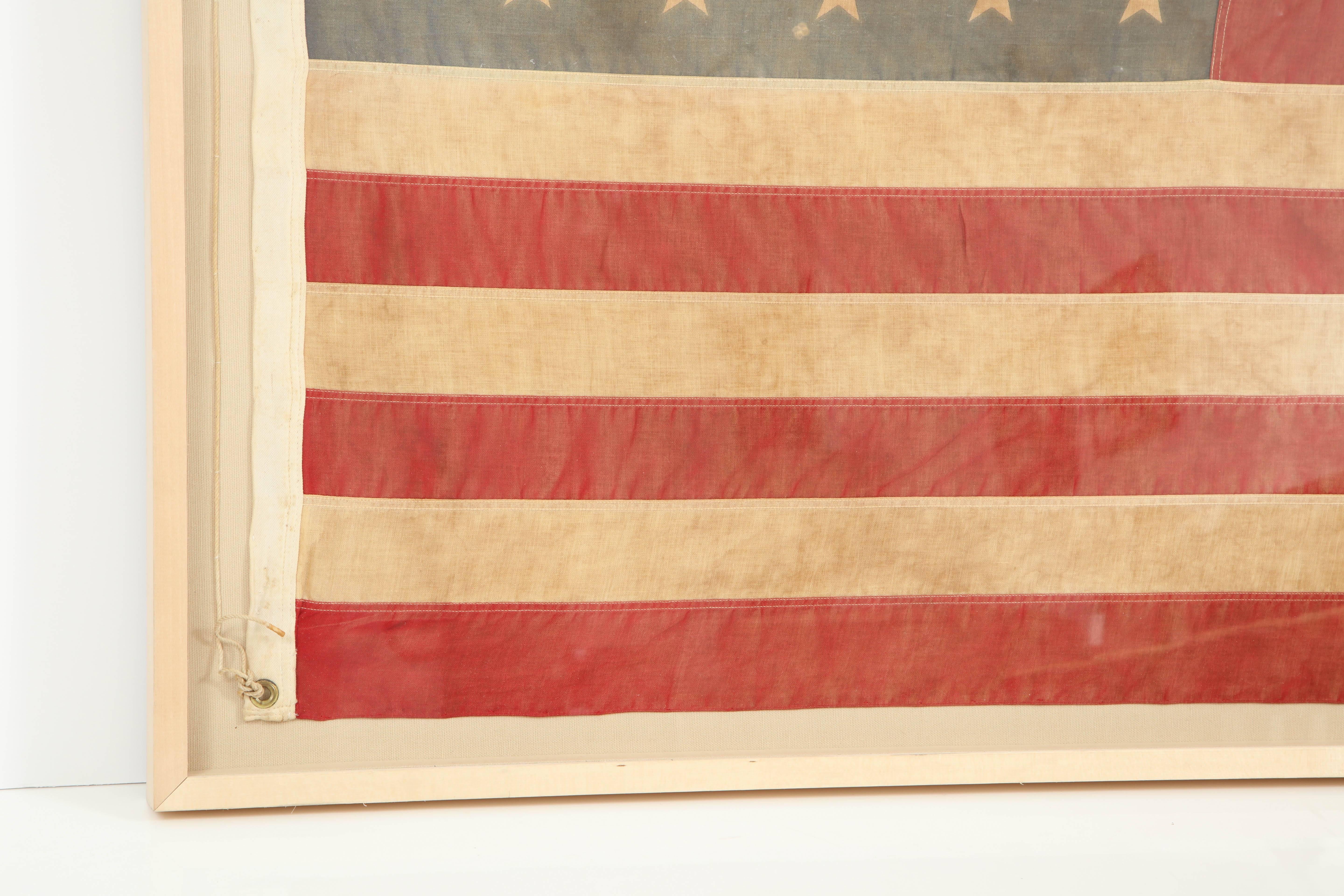 Framed American Flag In Excellent Condition In West Hollywood, CA