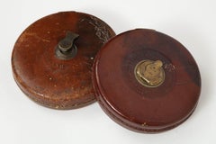 Vintage Leather and Brass Tape Measure