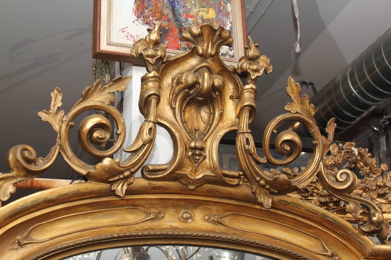 Large Ornate Floor Mirror at 1stDibs