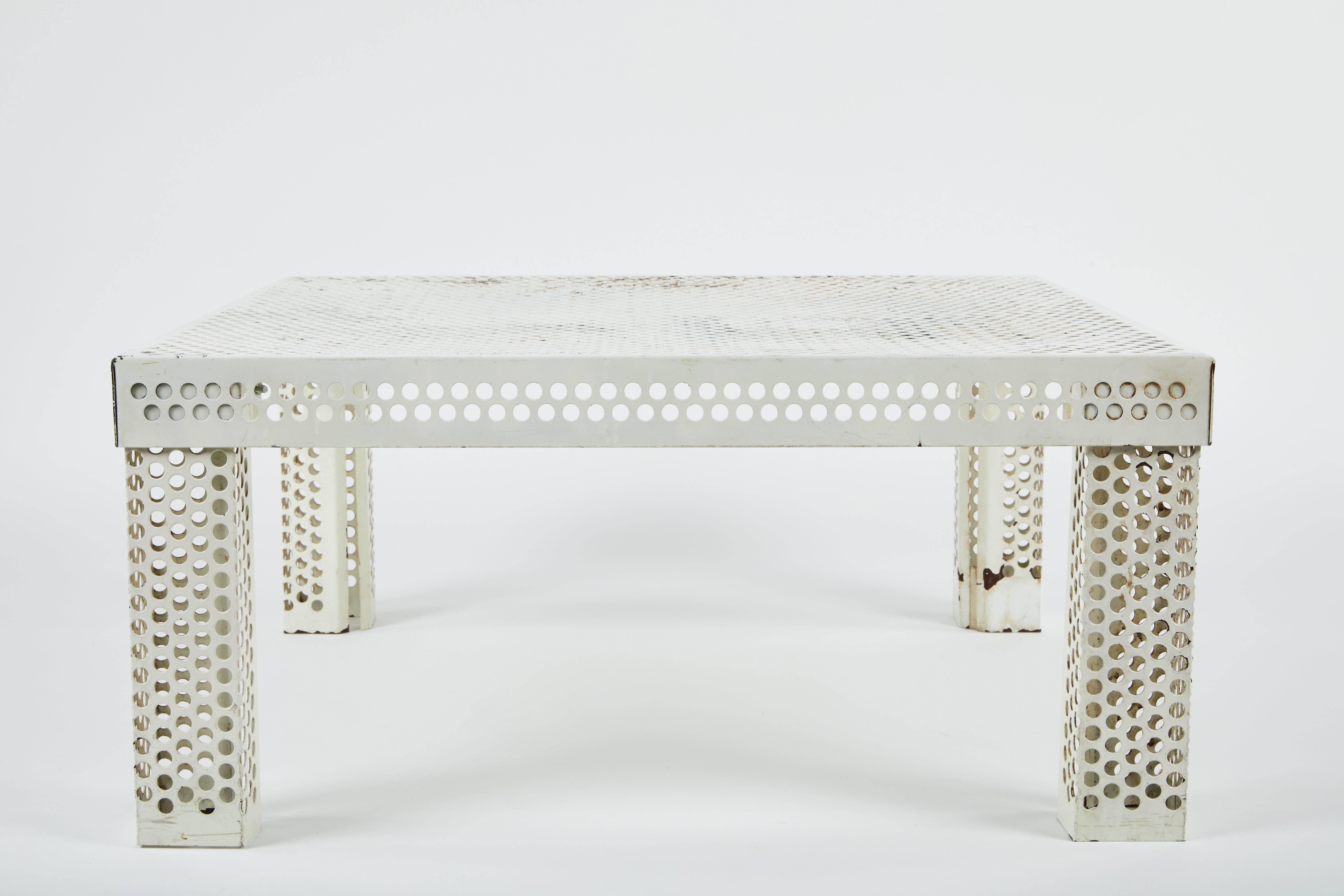 perforated metal coffee table