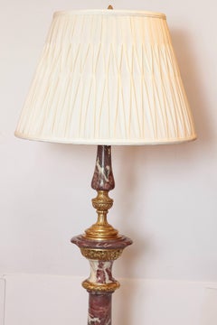 19th Century French Marble and Gilt Bronze Fine Floor Lamp