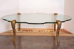 Mid-20th Century Gilt Bronze Legged Cocktail Table Signed P.E. Guerin