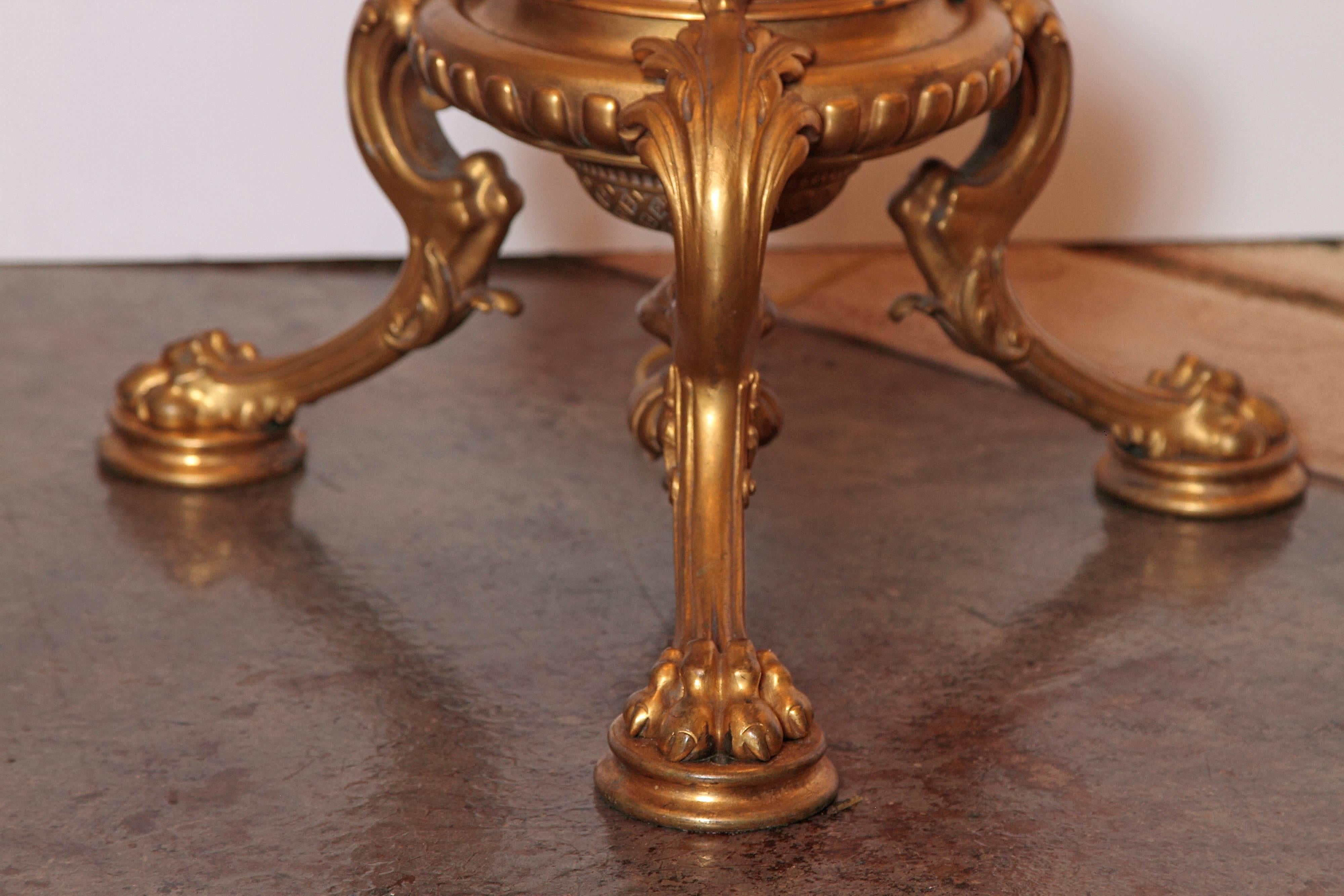 19th Century French Empire Gilt Bronze Floor Lamp 3