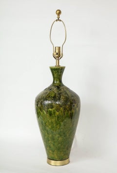 Italian Emerald Green Ceramic Lamps