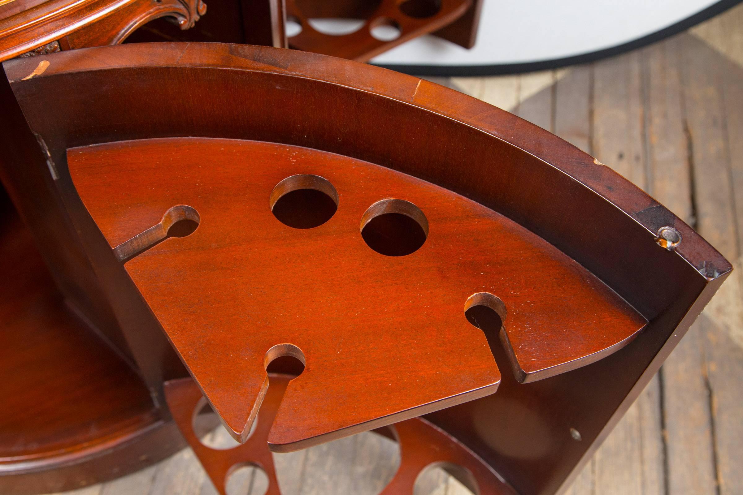 20th Century Revolving Bar Cabinet Table For Sale