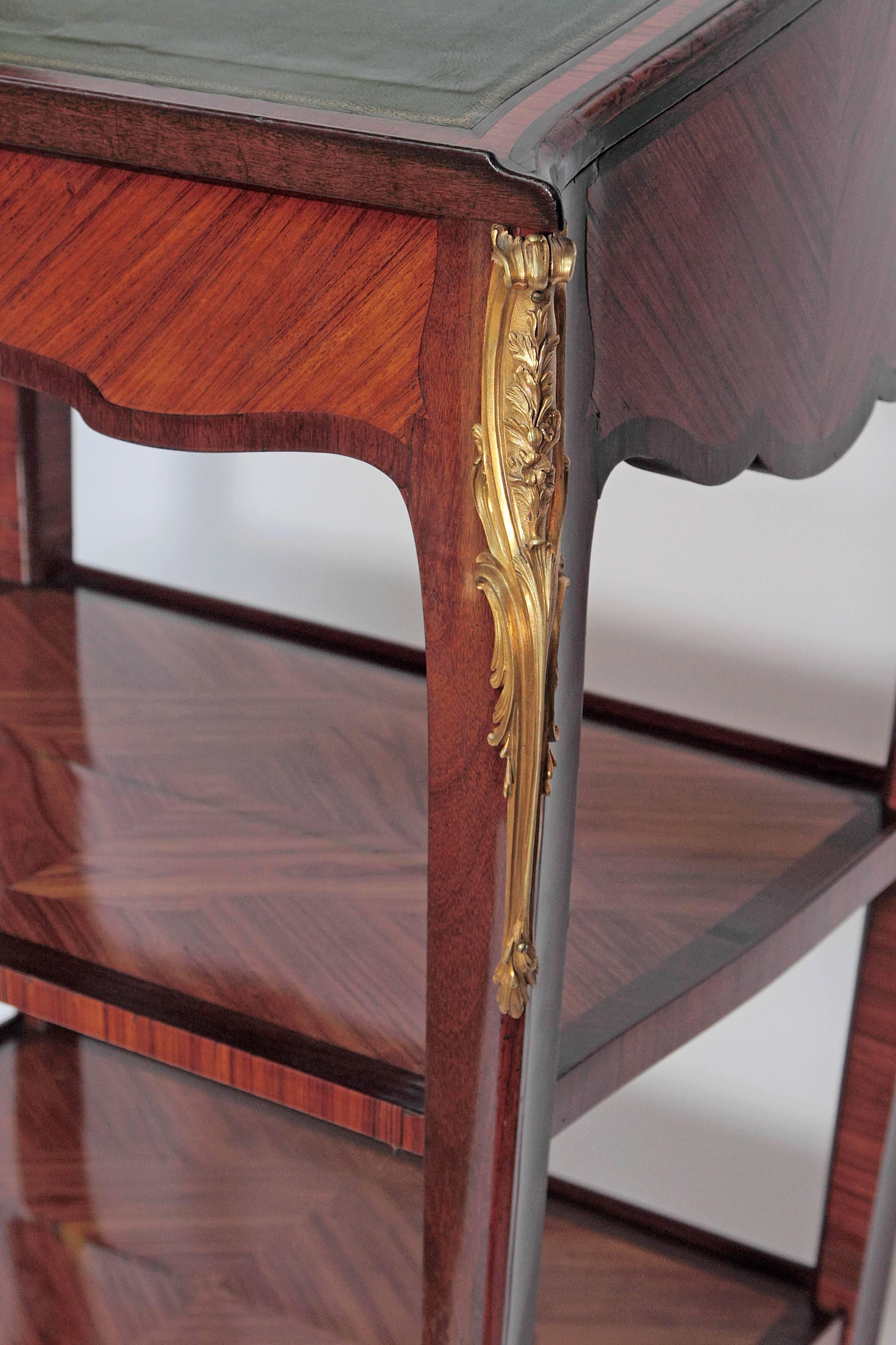 Veneer Louis XV Style Tall Standing Desk / Table by Alfred Emmanuel Louis Beurdley For Sale