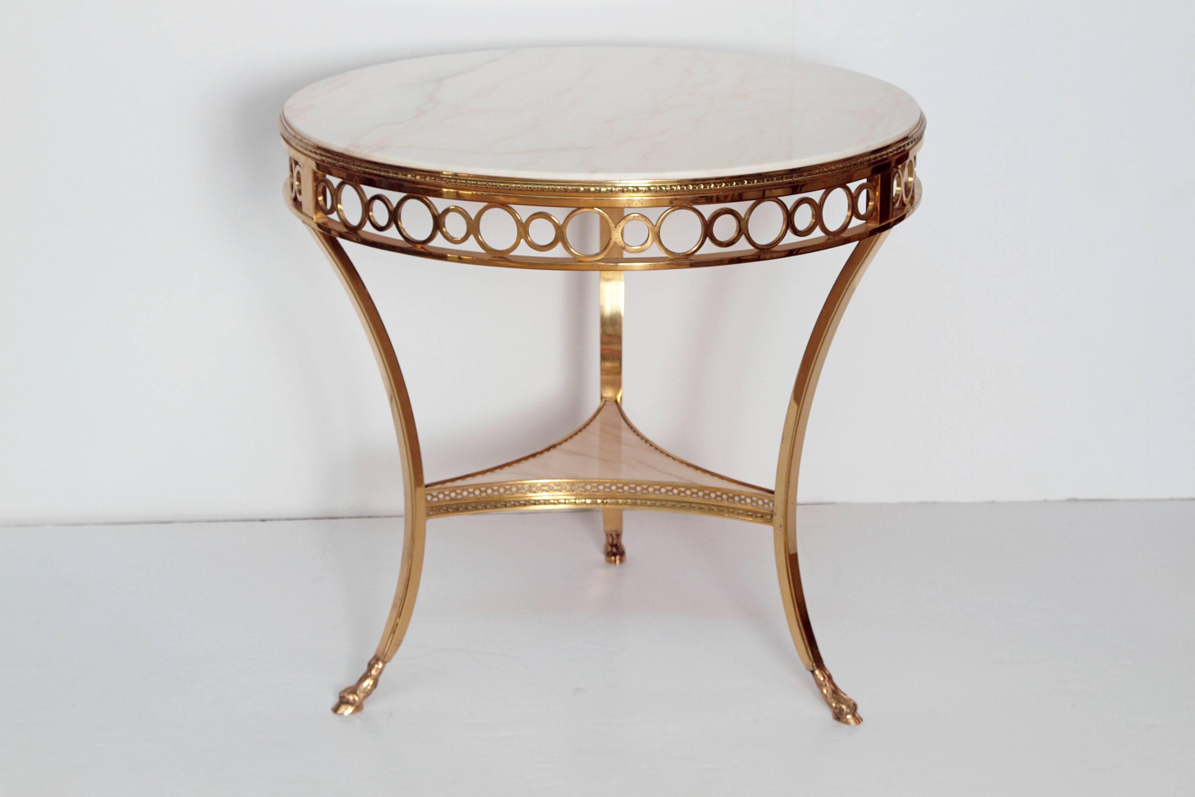 French Louis XVI / Neoclassical Style Gueridon with Oynx Top