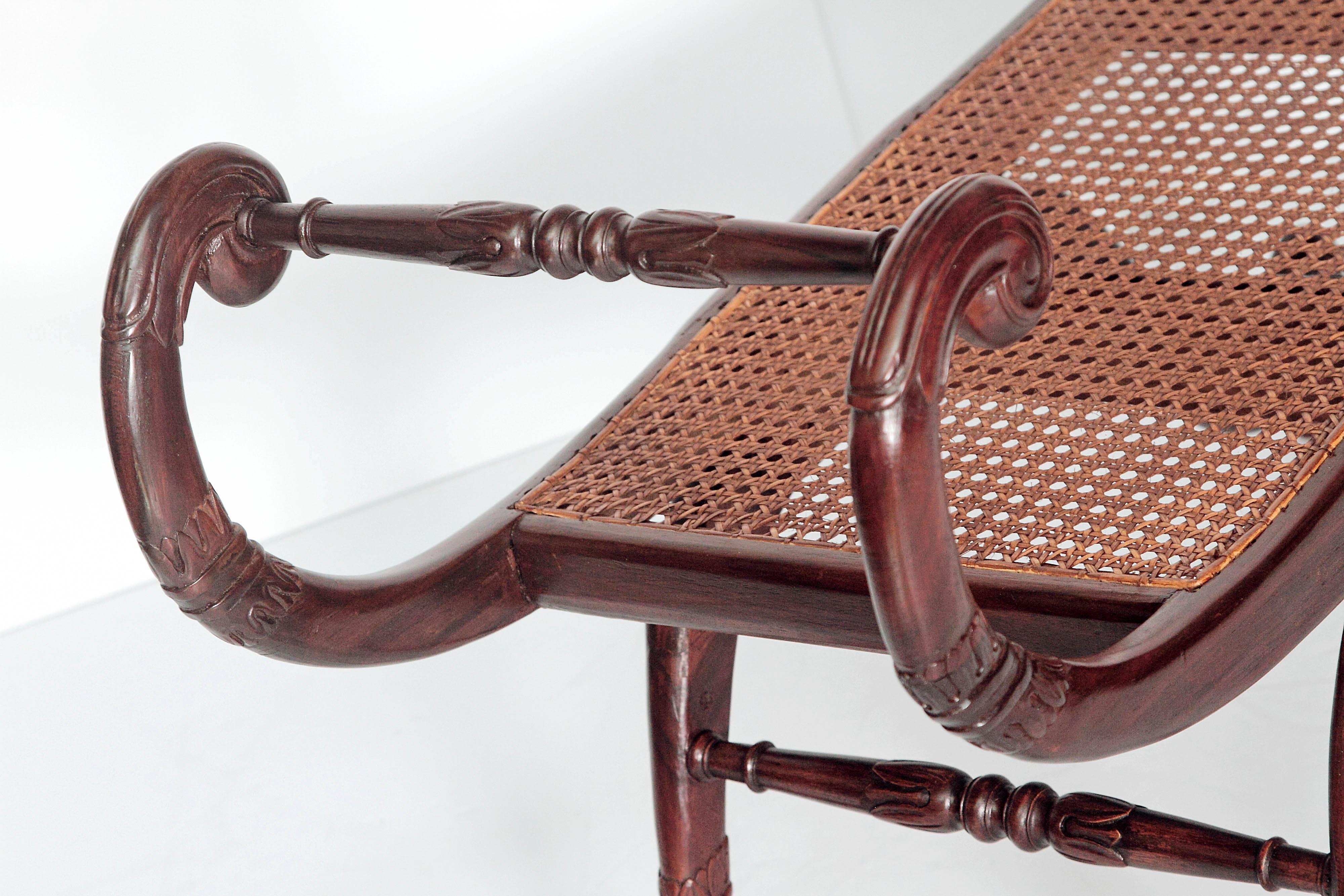  English Regency-Style Walnut Benches 1