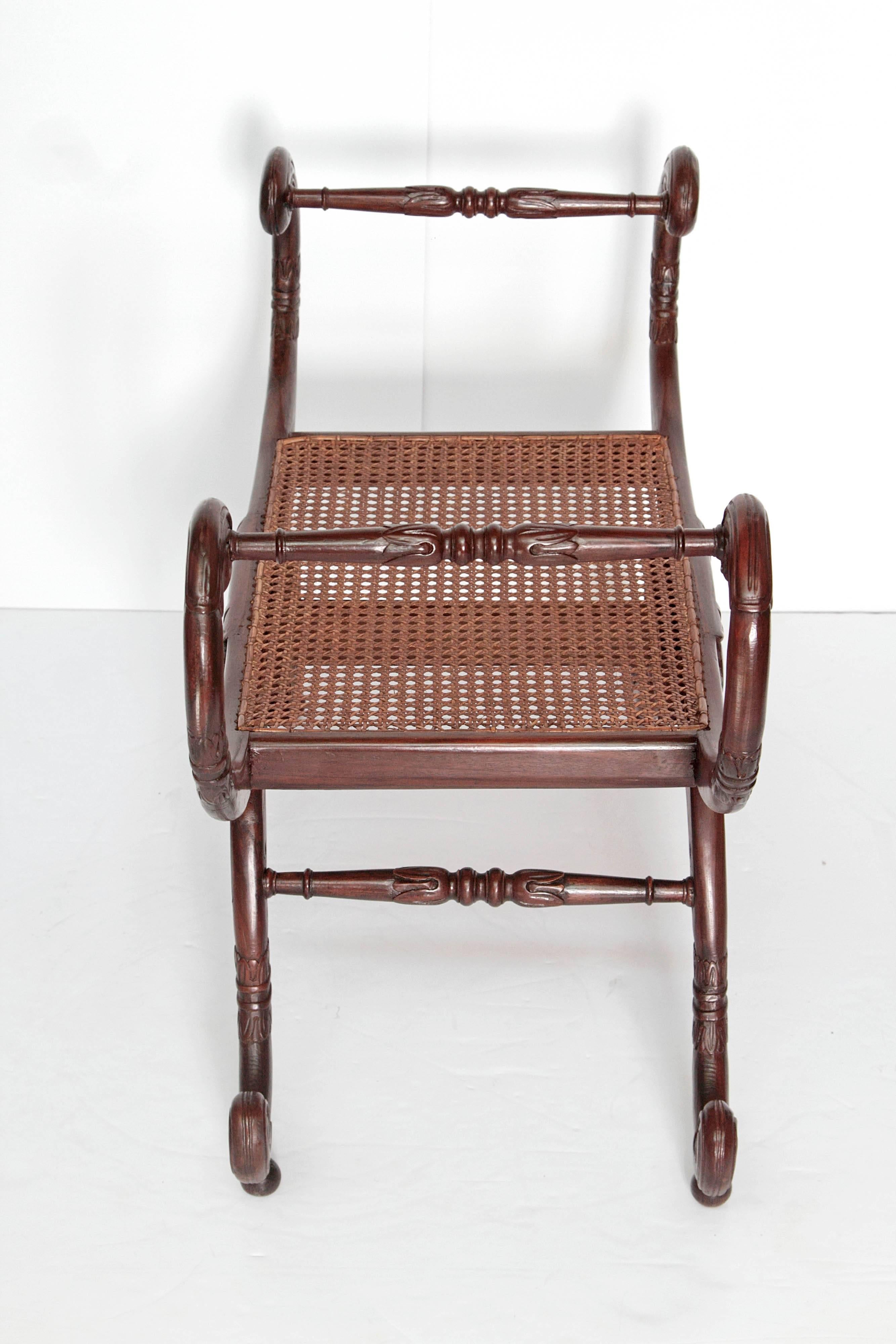  English Regency-Style Walnut Benches 3