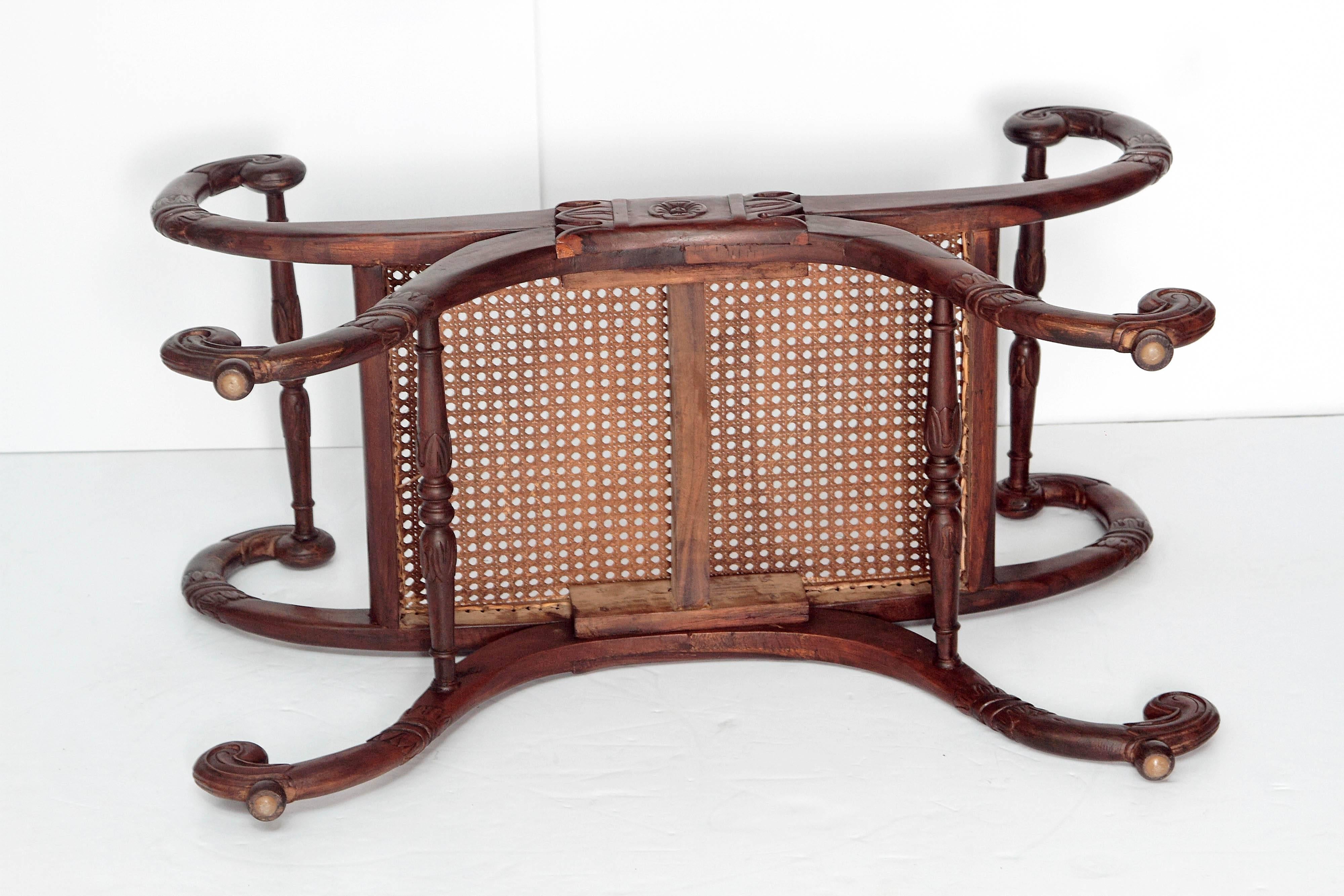  English Regency-Style Walnut Benches 5