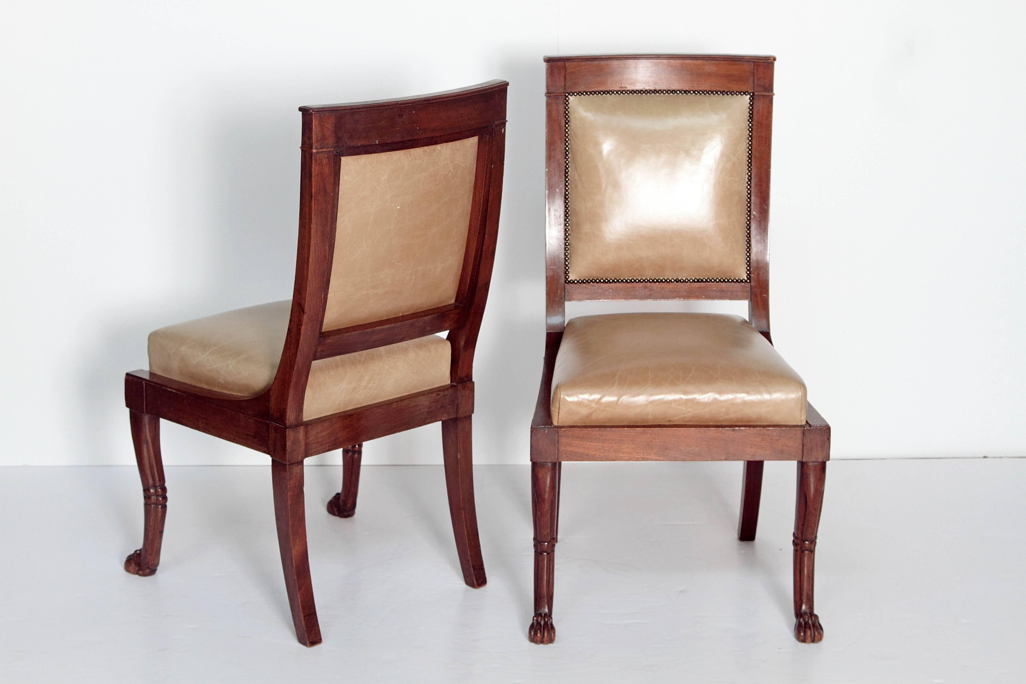 Neoclassical Pair of French Neoclassic Period Chairs