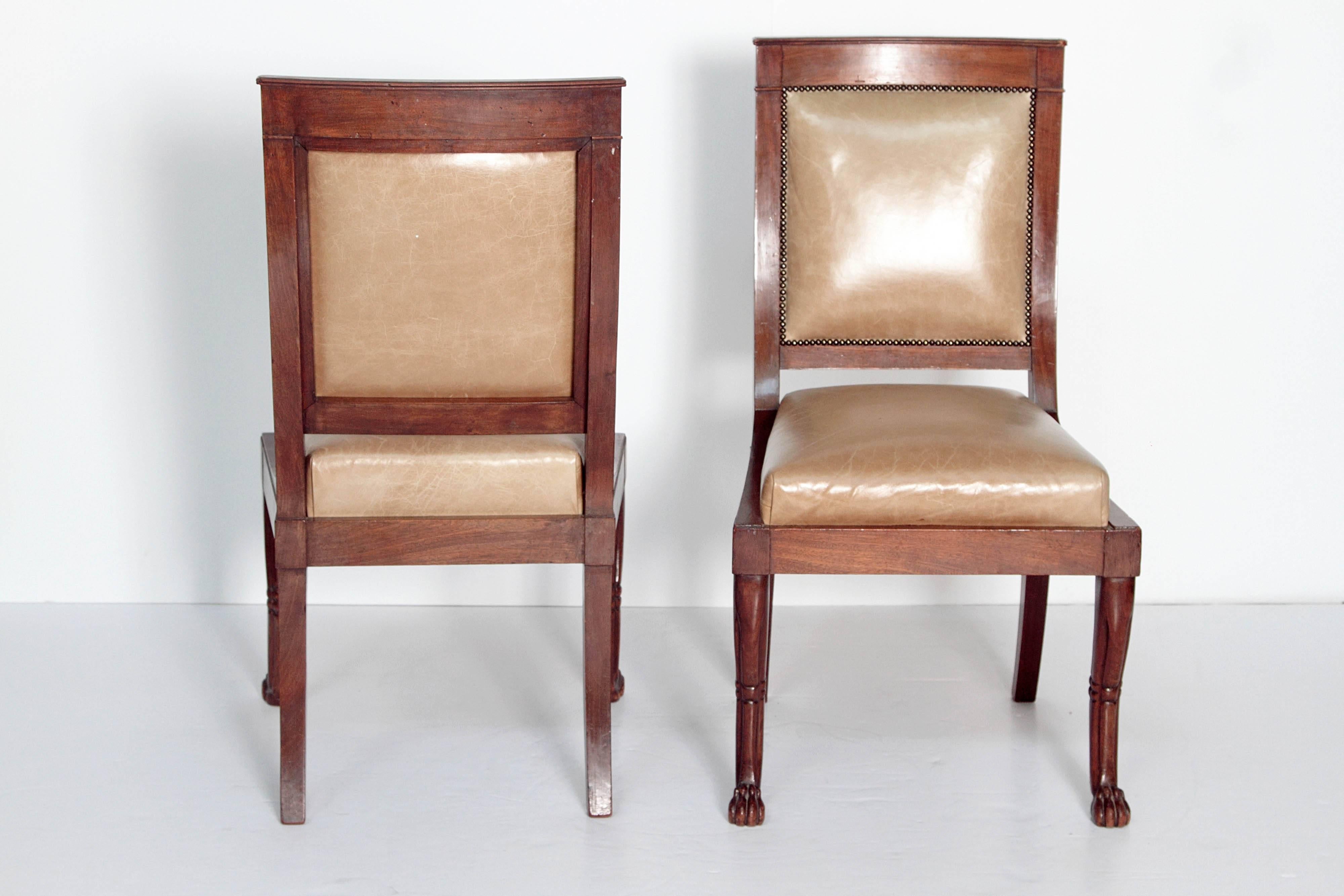 19th Century Pair of French Neoclassic Period Chairs