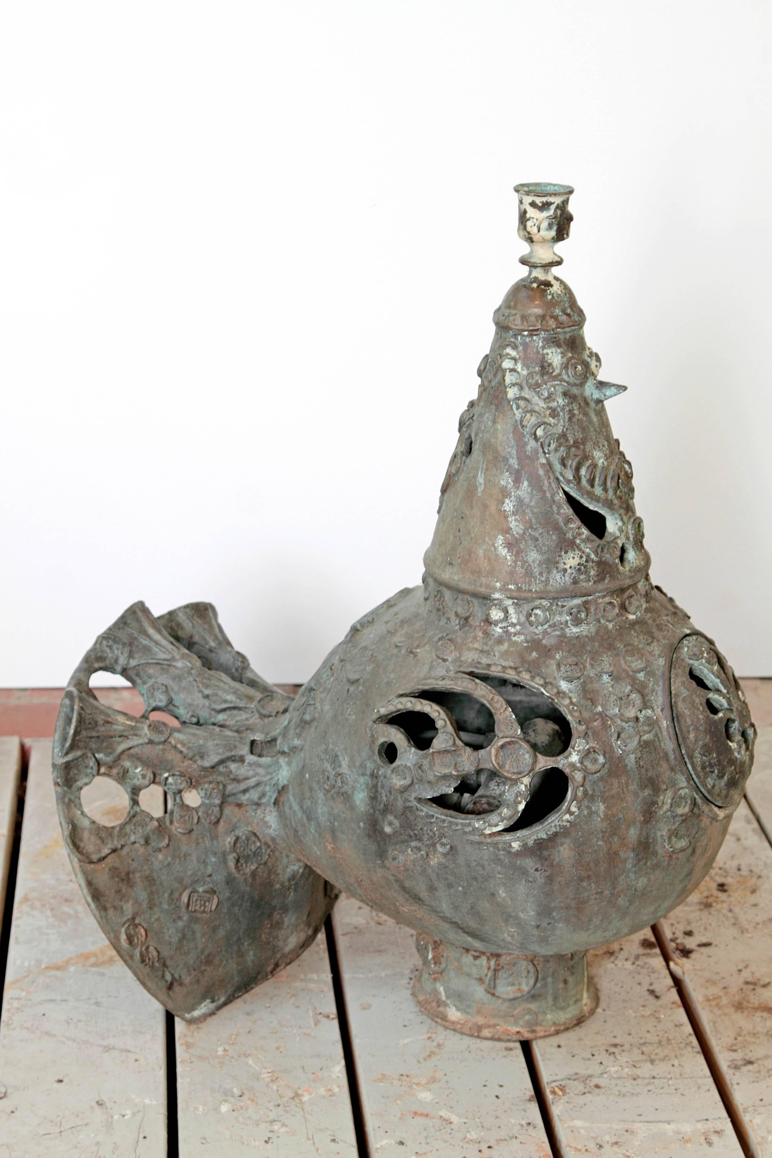 Bronze Peacock Fountains by Bjorn Wiinblad 2