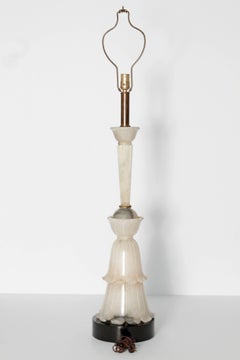 Tall Art Deco Alabaster Lamp