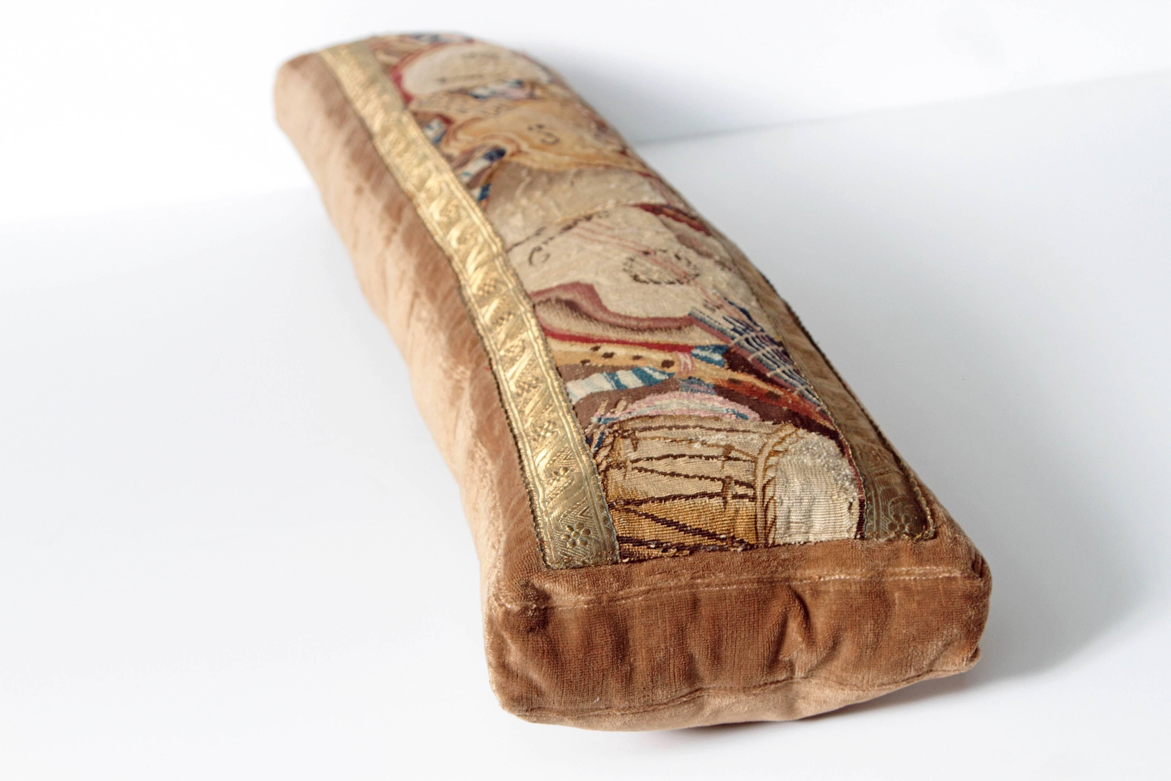 Long Tapestry Pillow with Musical Instruments 2