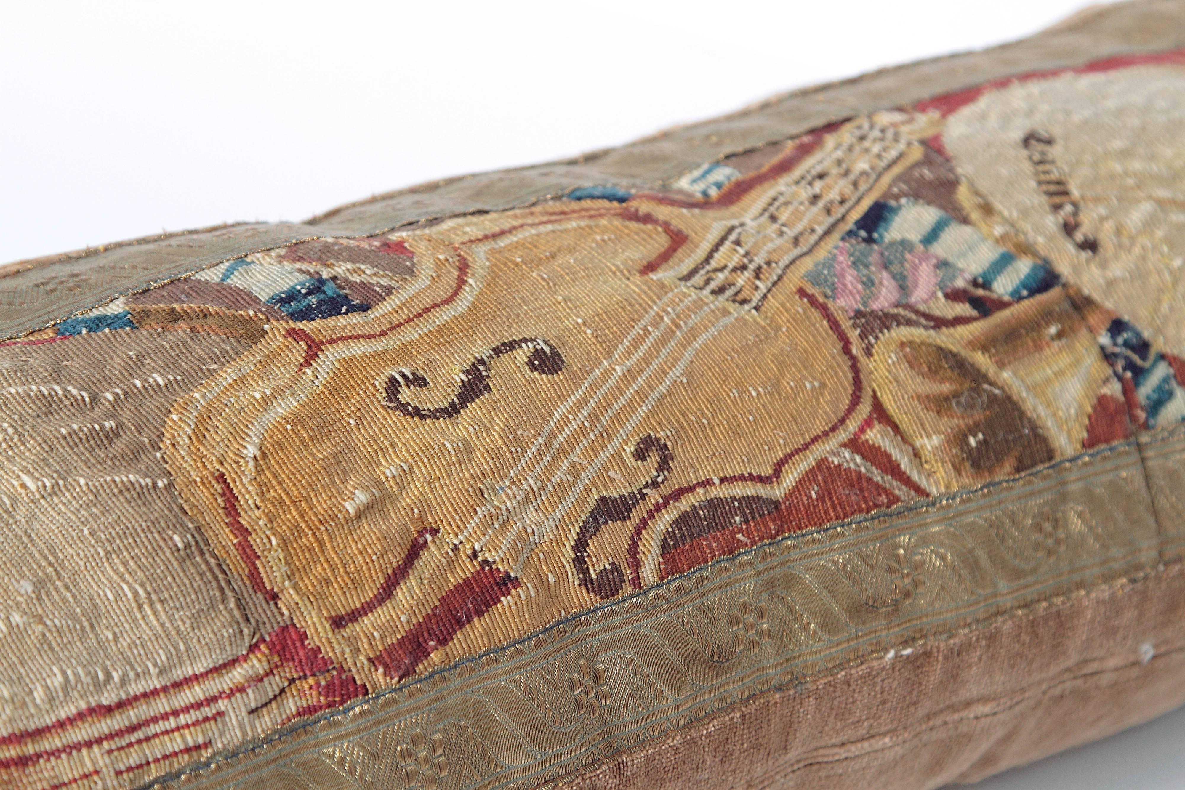 Long Tapestry Pillow with Musical Instruments 3