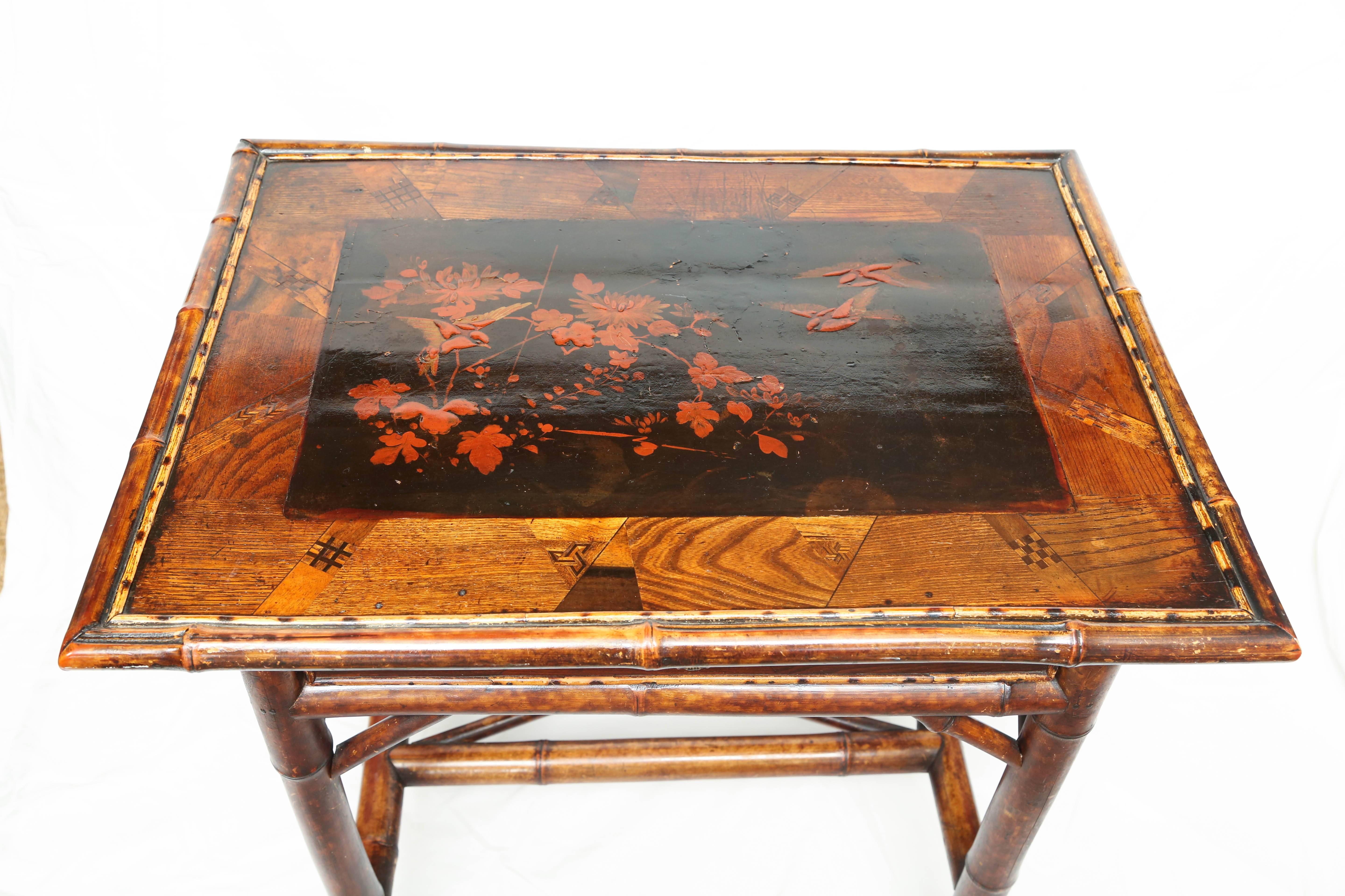 Fine 19th Century English Bamboo Side Table 1