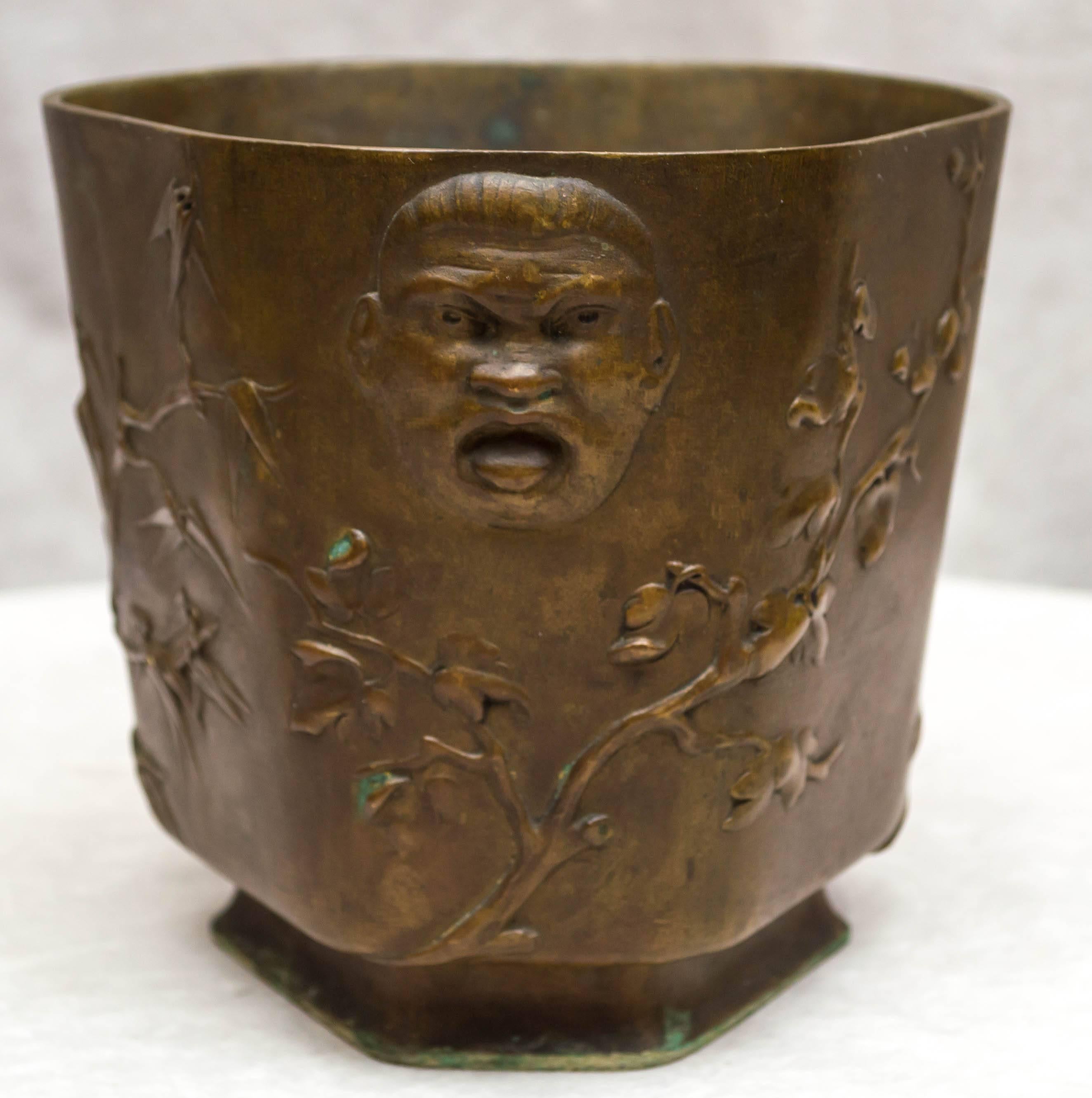 cache pot bronze