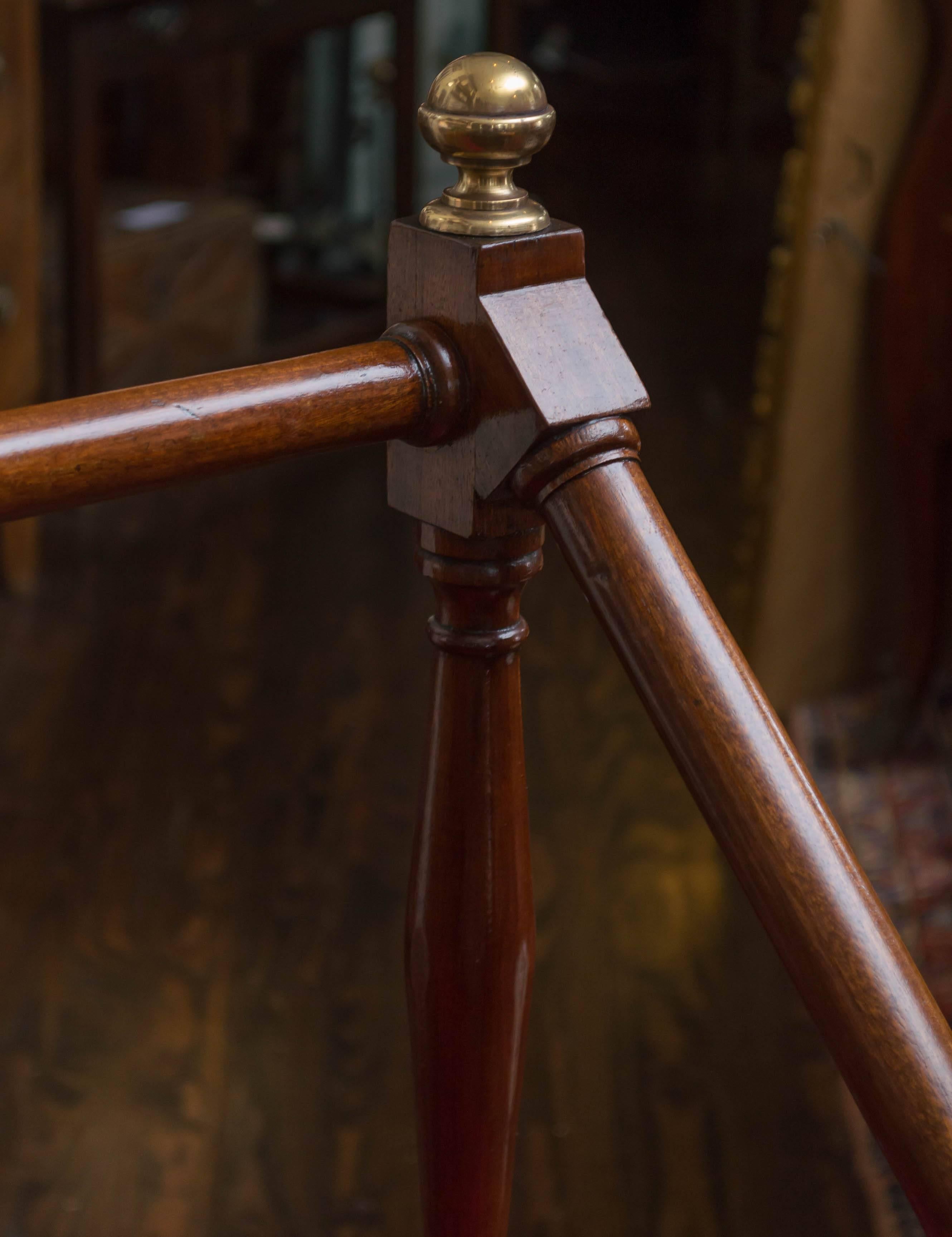 Regency Revival English Regency Style Mahogany Library Stairs, circa 1925