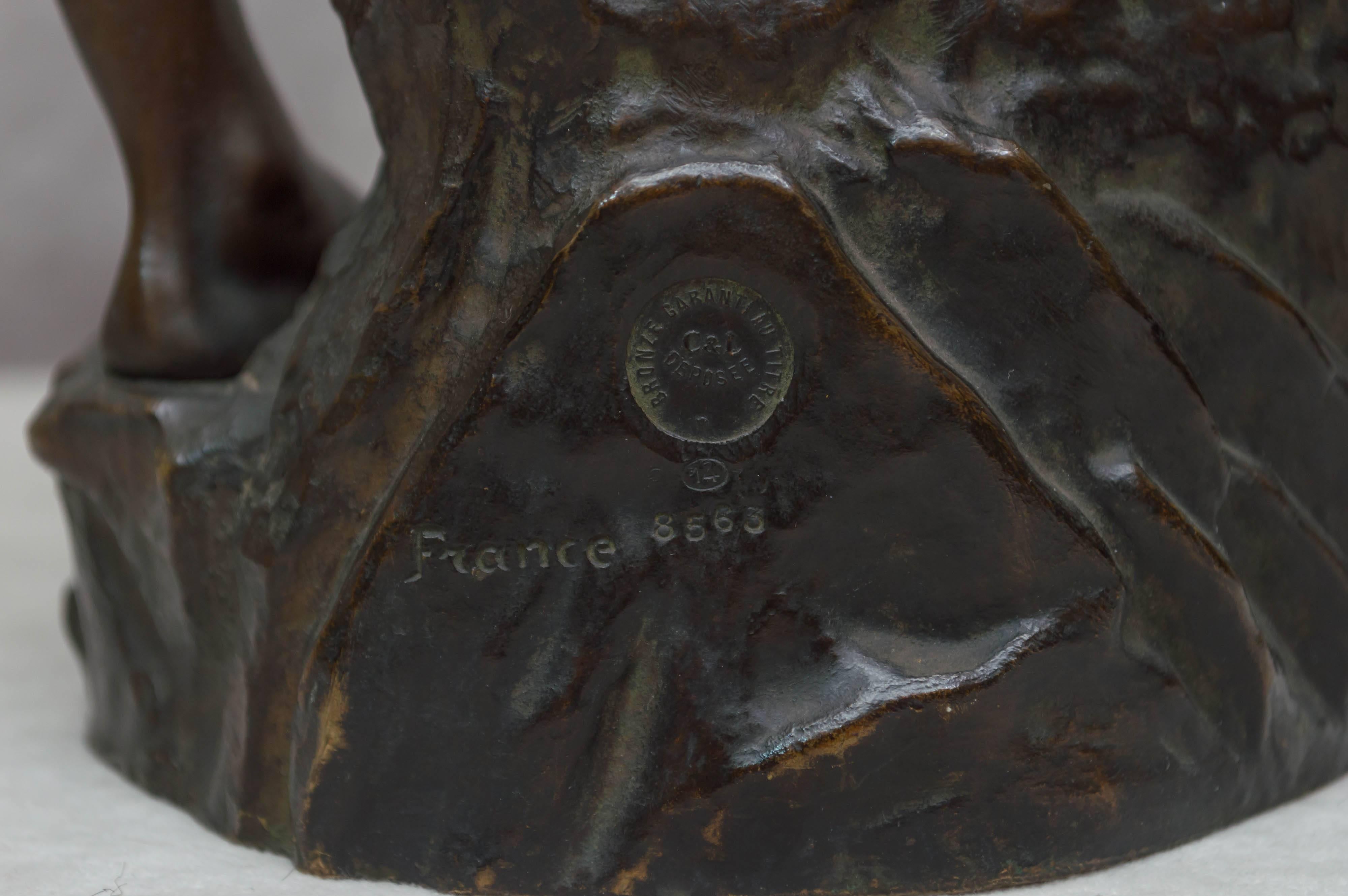 Bronze Figure of a Miner 2