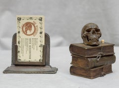 Vienna Bronze Skull on Books, Bell Push