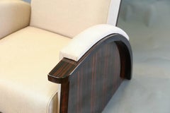 Art Deco French Armchairs in Macassar