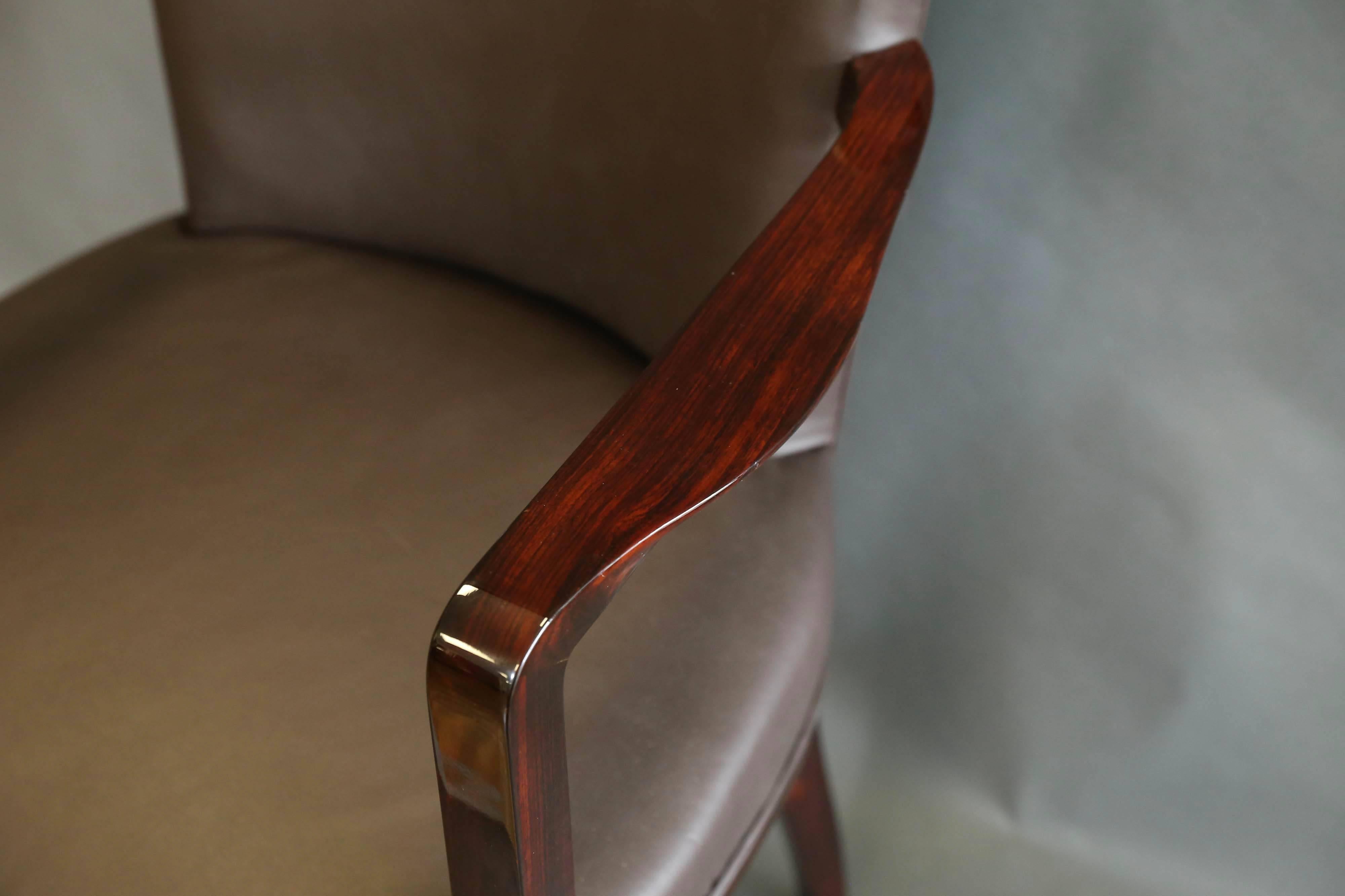 Art Deco Hungarian Office Chair in Walnut In Excellent Condition In Houston, TX