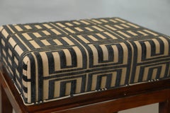 Art Deco French Ottoman in Walnut