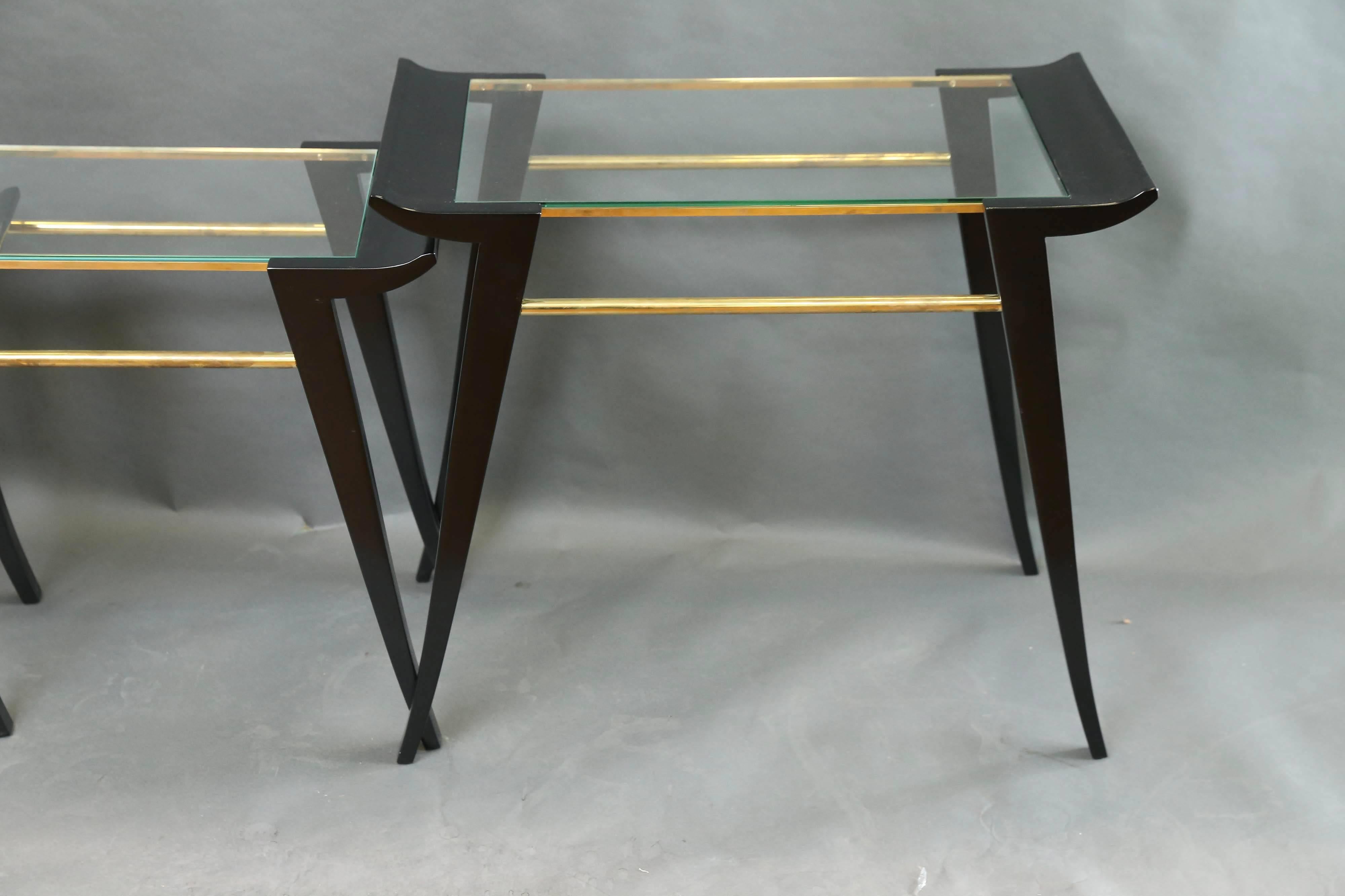 Mid-20th Century Set of Three Art Deco French Tables