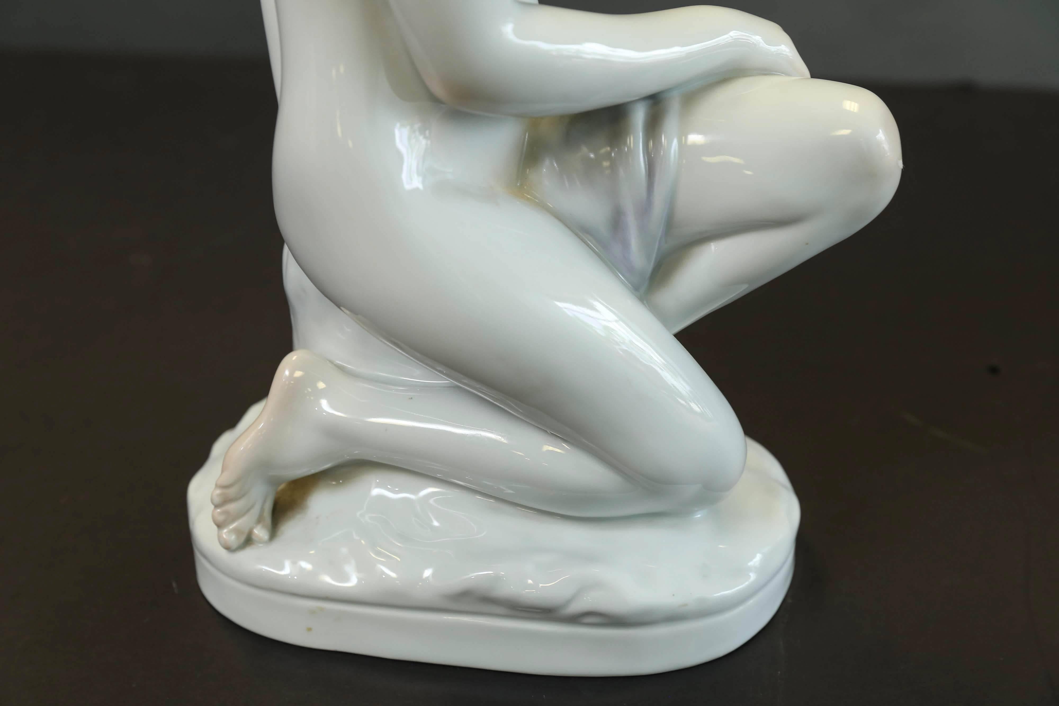 Other Herend Nude Sitting Female Figure For Sale