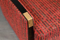 French Mid-Century Armchair in Walnut, Restored, Upholstered, 1950s