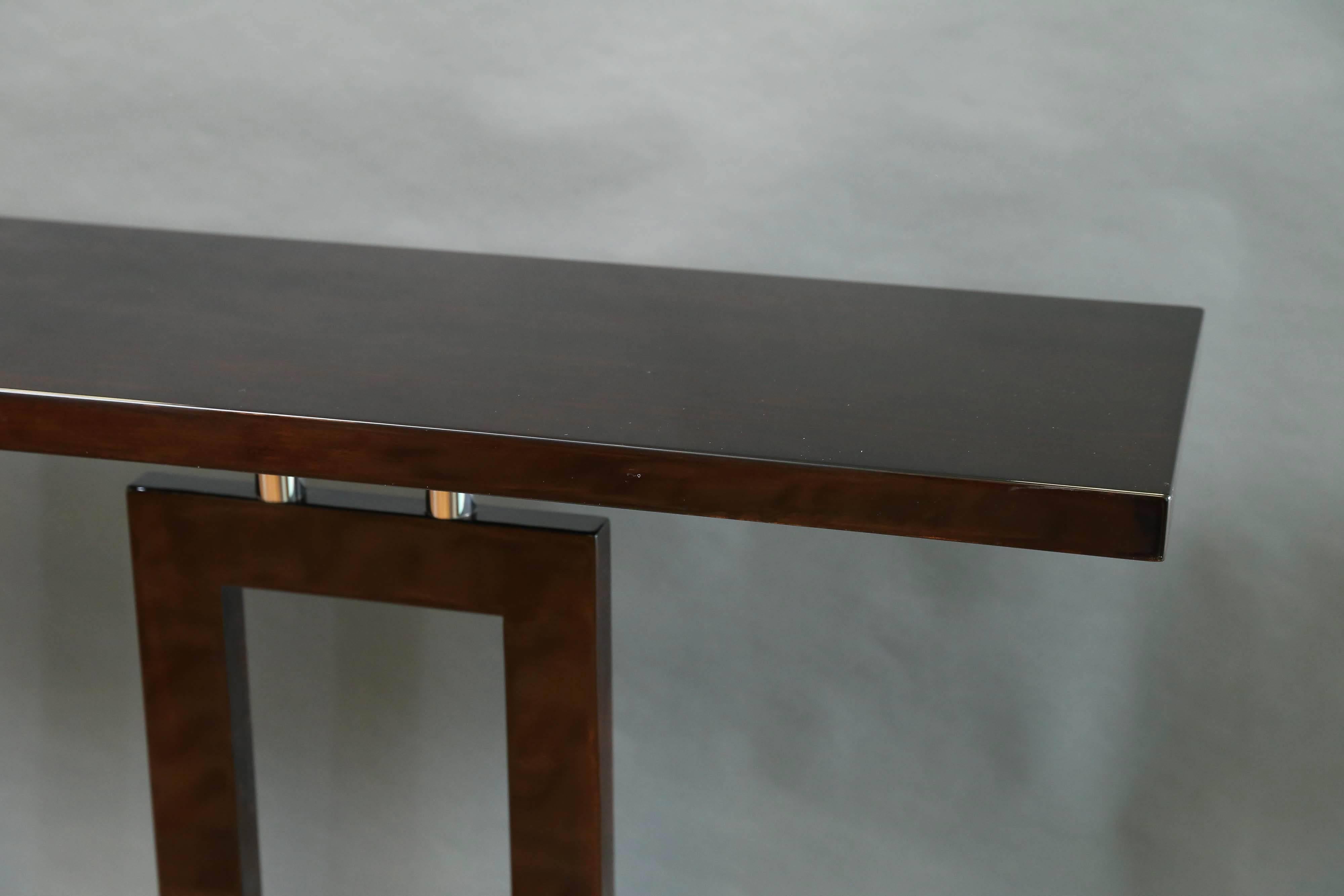 wood console table